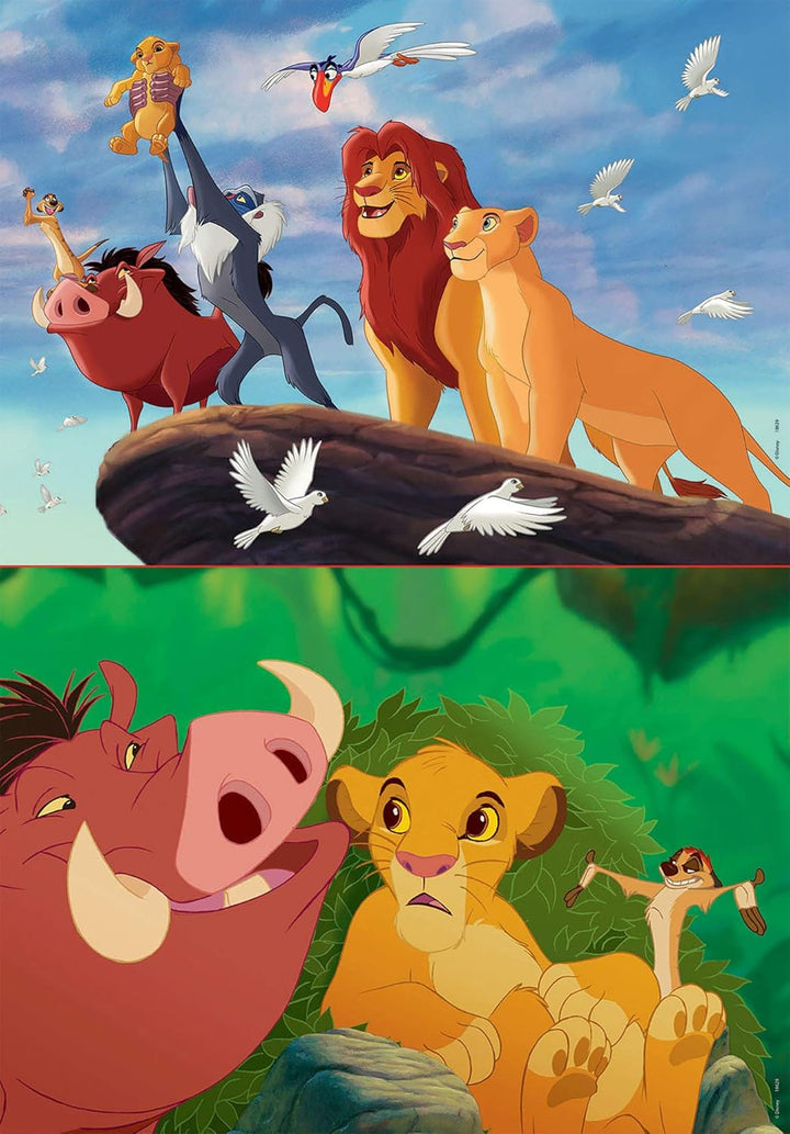 Educa King Leon 2 Jigsaw Puzzles (48 Pieces Each) - Educational Puzzle Fun for Ages 4–6