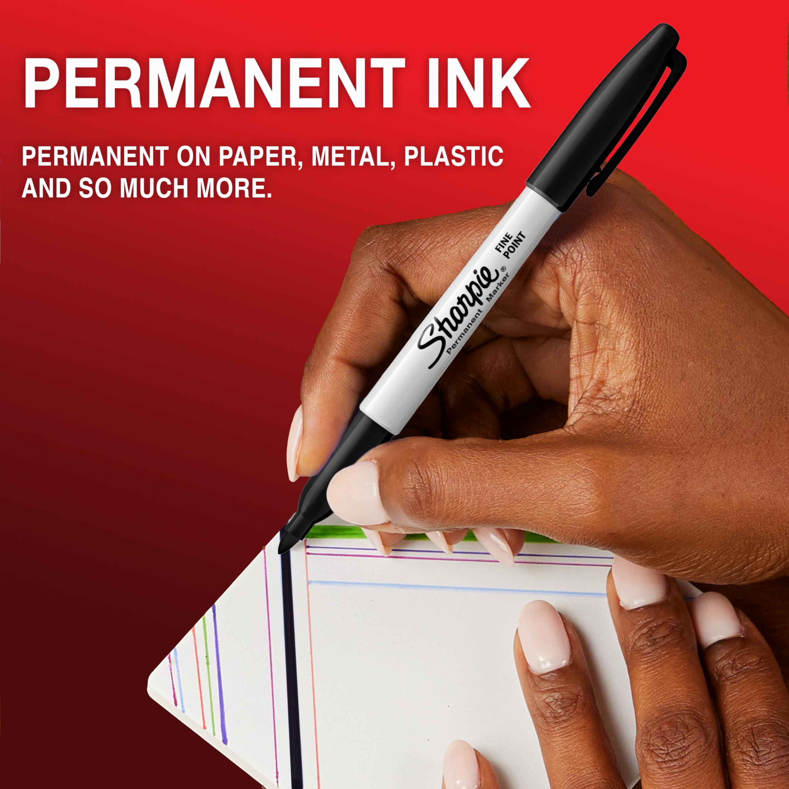 Sharpie Permanent Markers - Fine Point for Bold Details | Black Ink | 12 Pack 2