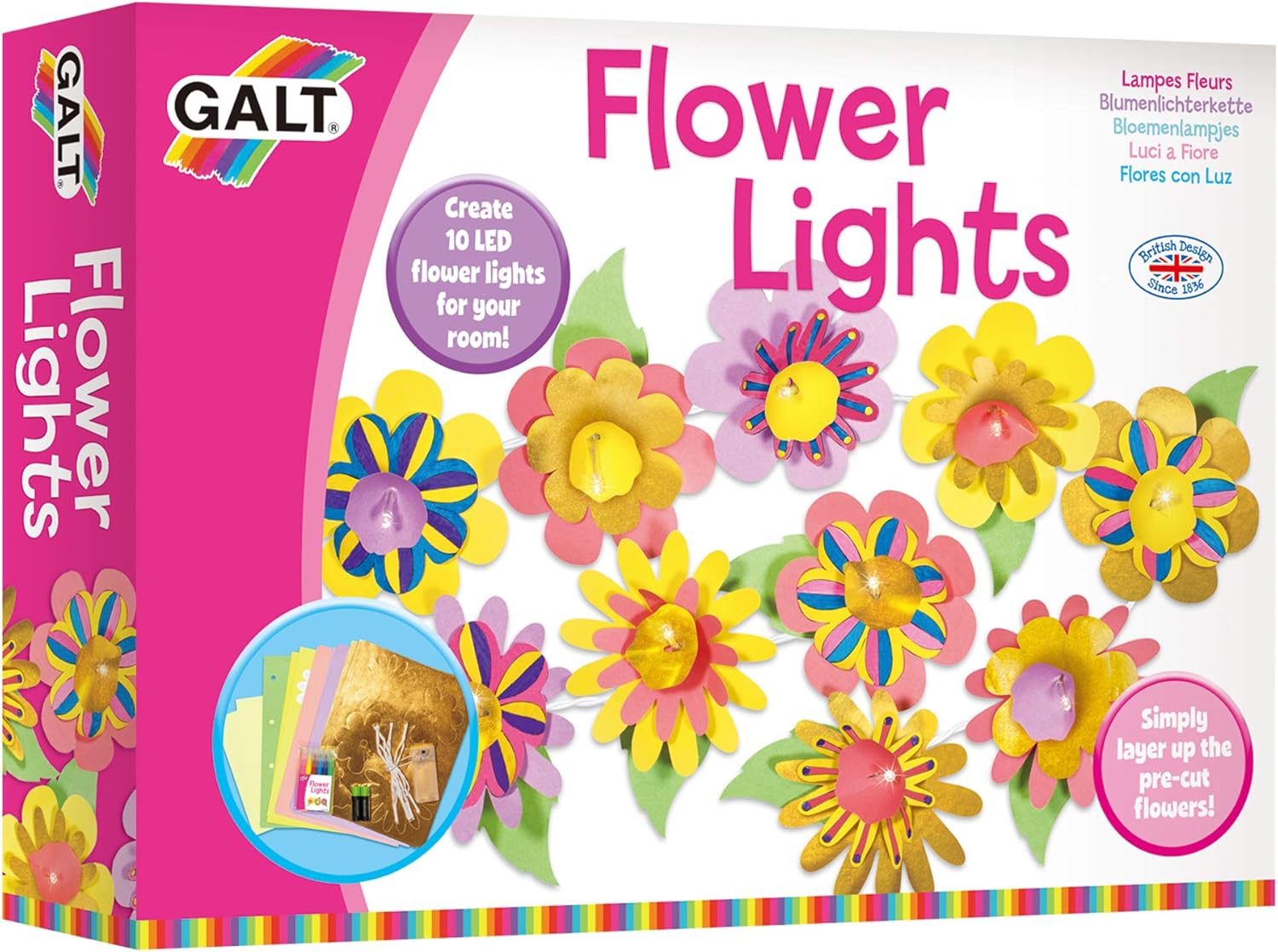 Galt Creative Cases Flower Lights Kids Craft Kit - Multi, 1004924 1