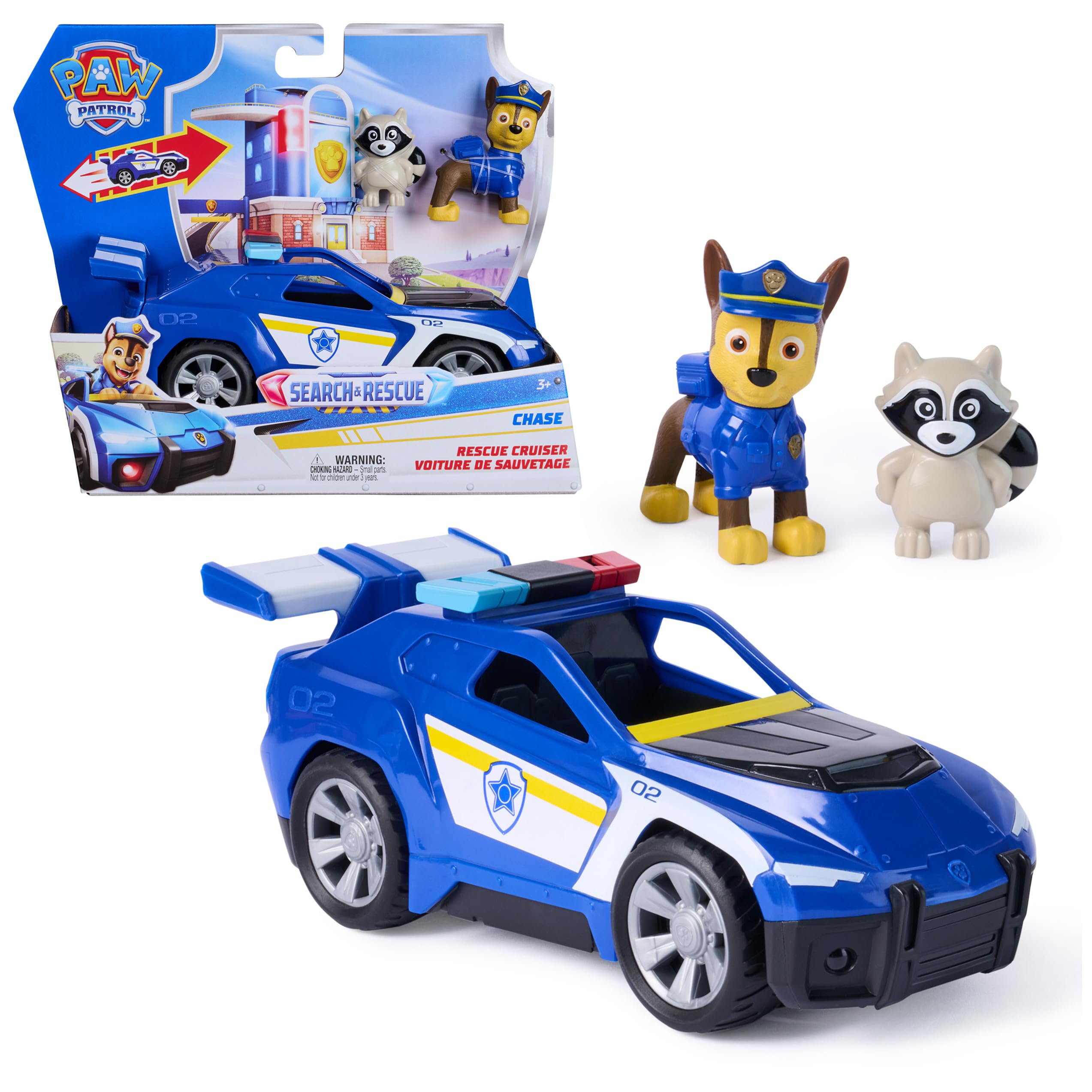 Paw Patrol Search & Rescue Chase Rescue Cruiser Vehicle with 2 Figures | Ages 3-9 1