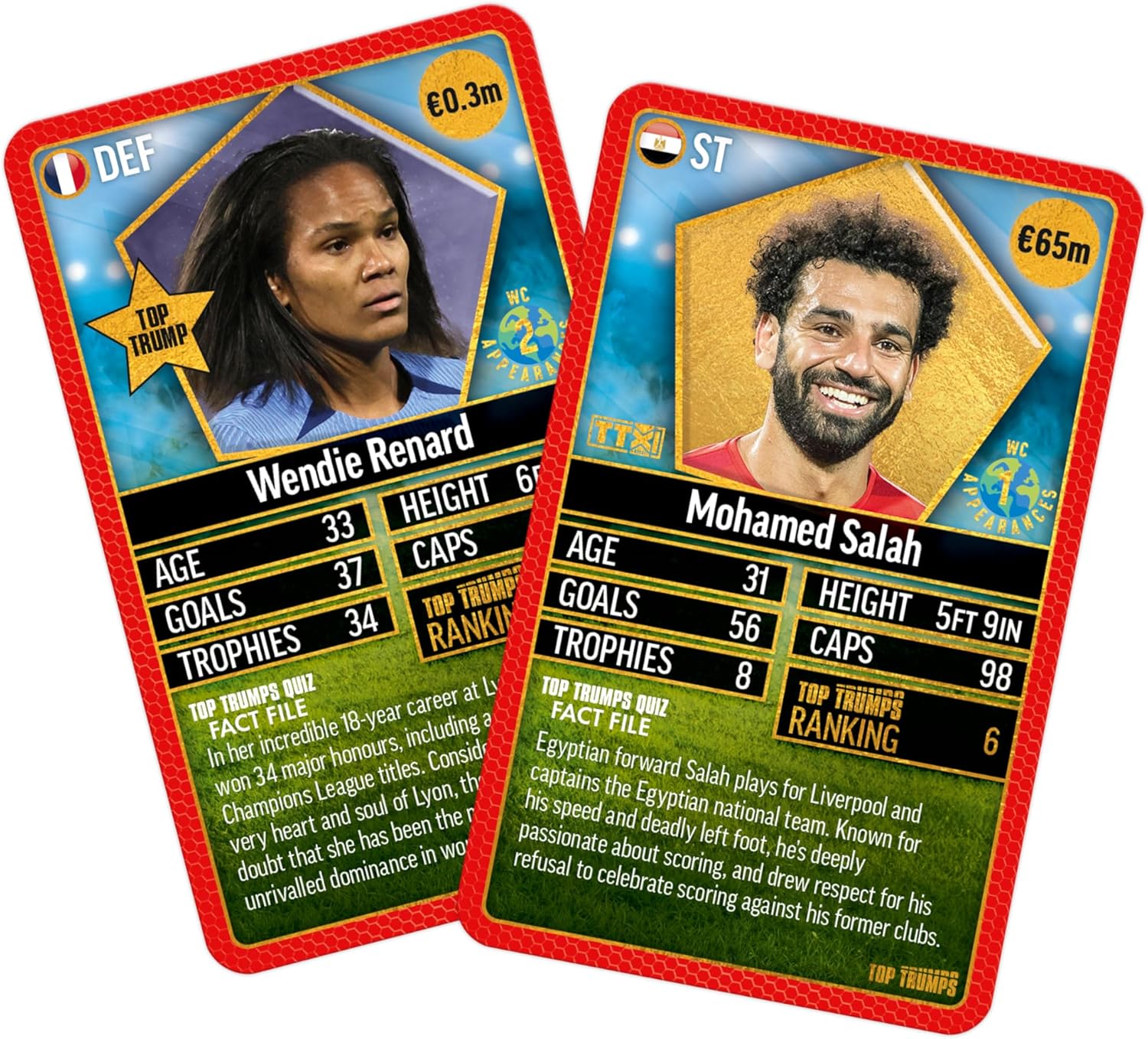 Top Trumps World Football Stars Top 200 Card Game Pack 4, Play with Salah, Mahre 9
