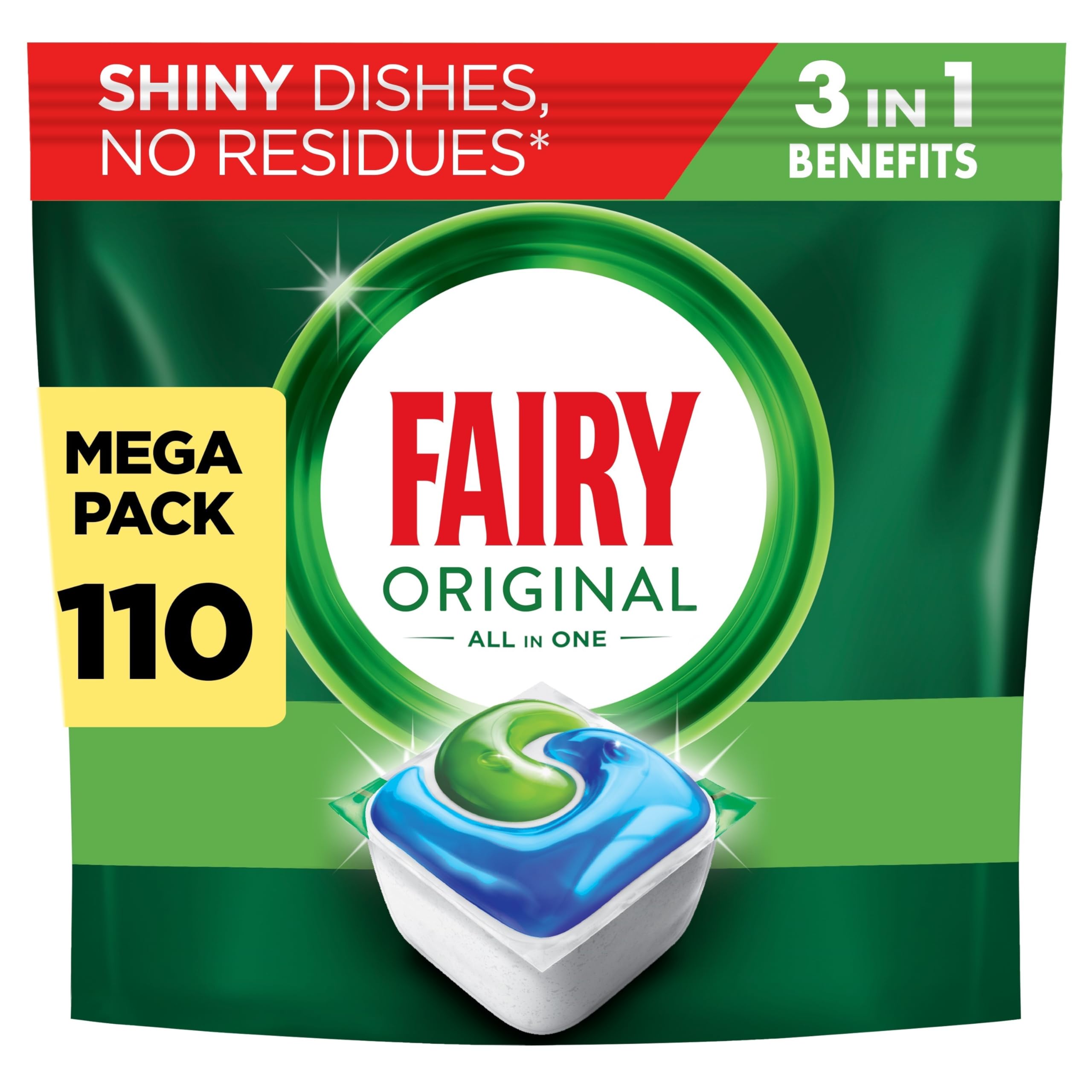 Fairy – Original All-in-One-Automatik-Geschirrspültabs, 110 Stück