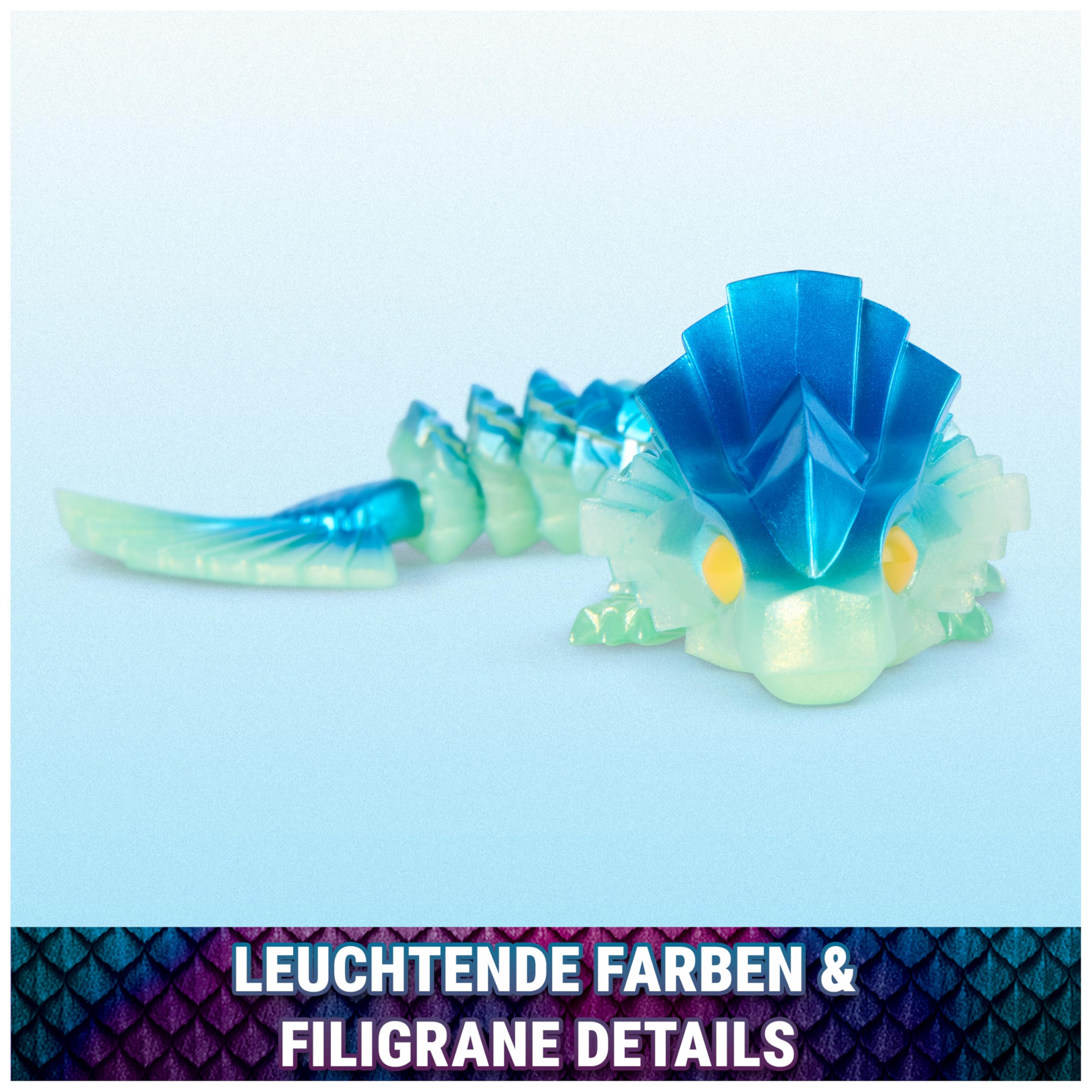 CrystaLynx Collectible Articulated Dragon Toy Figure - 22.8 cm | Mix & Match Joints 3