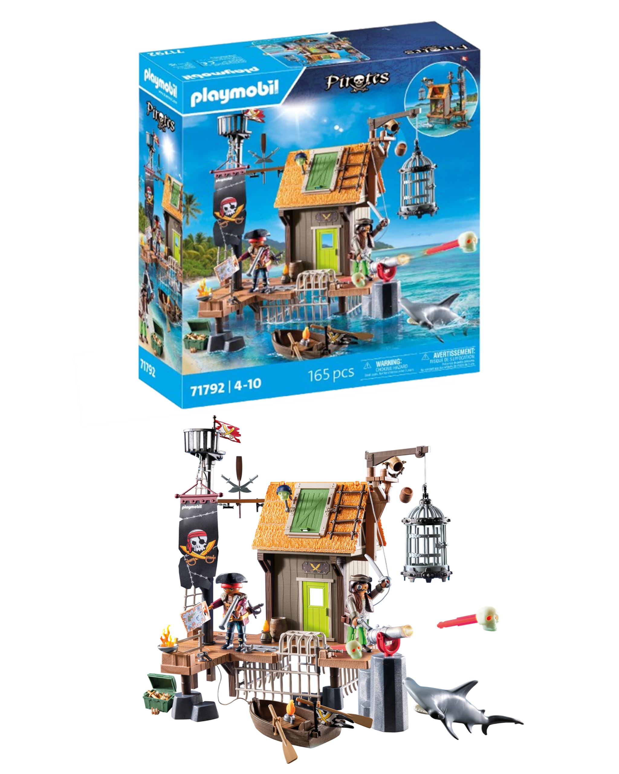 Playmobil Pirate Harbour with Prison Playset - Action Figures for Kids 4+ 1