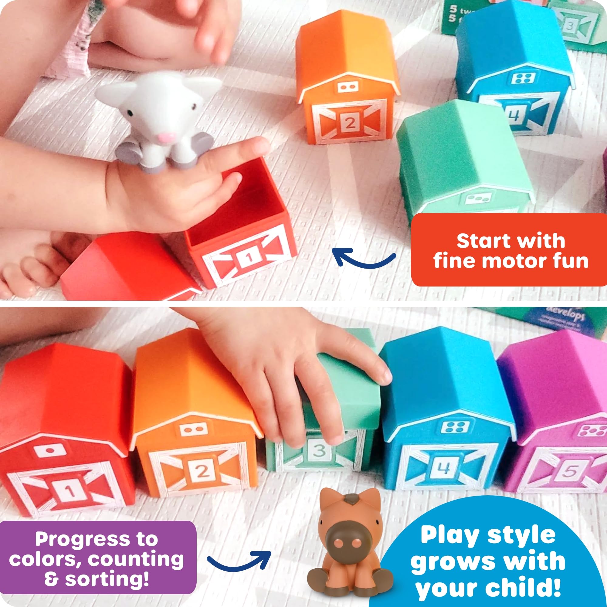 Learning Resources Peekaboo Learning Farm Sorting Toy | Ages 18 Months+ | Plastic 3