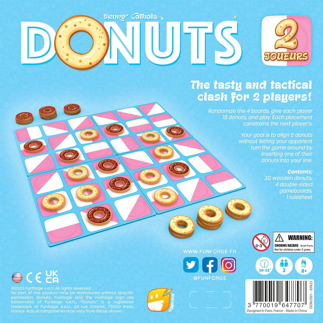 Funforge: Donuts - The Tasty & Tactical Clash for 2 Players, Placement Board Game