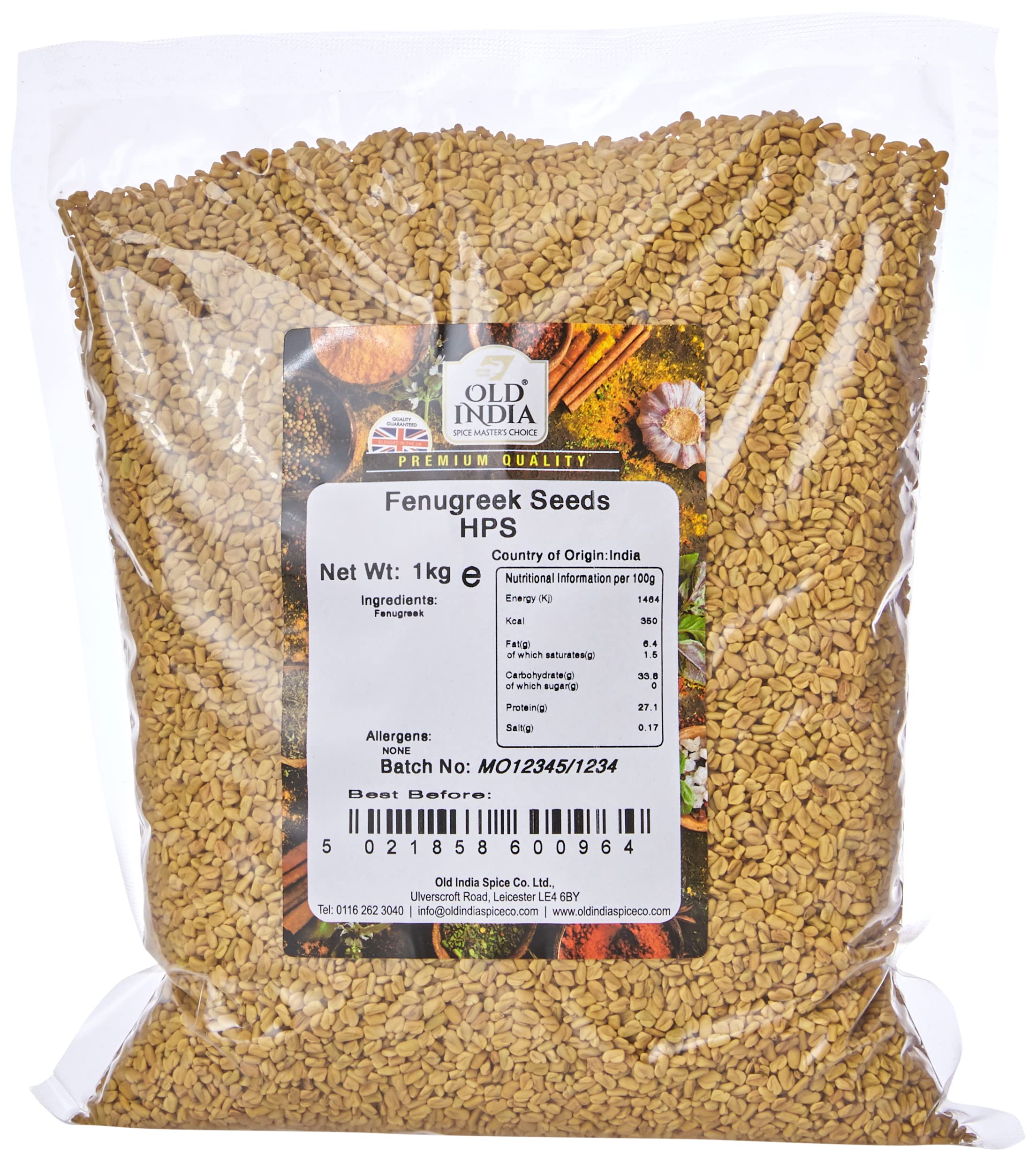 Old India Fenugreek Seeds - 100% Natural Whole Spice | 1kg Pack