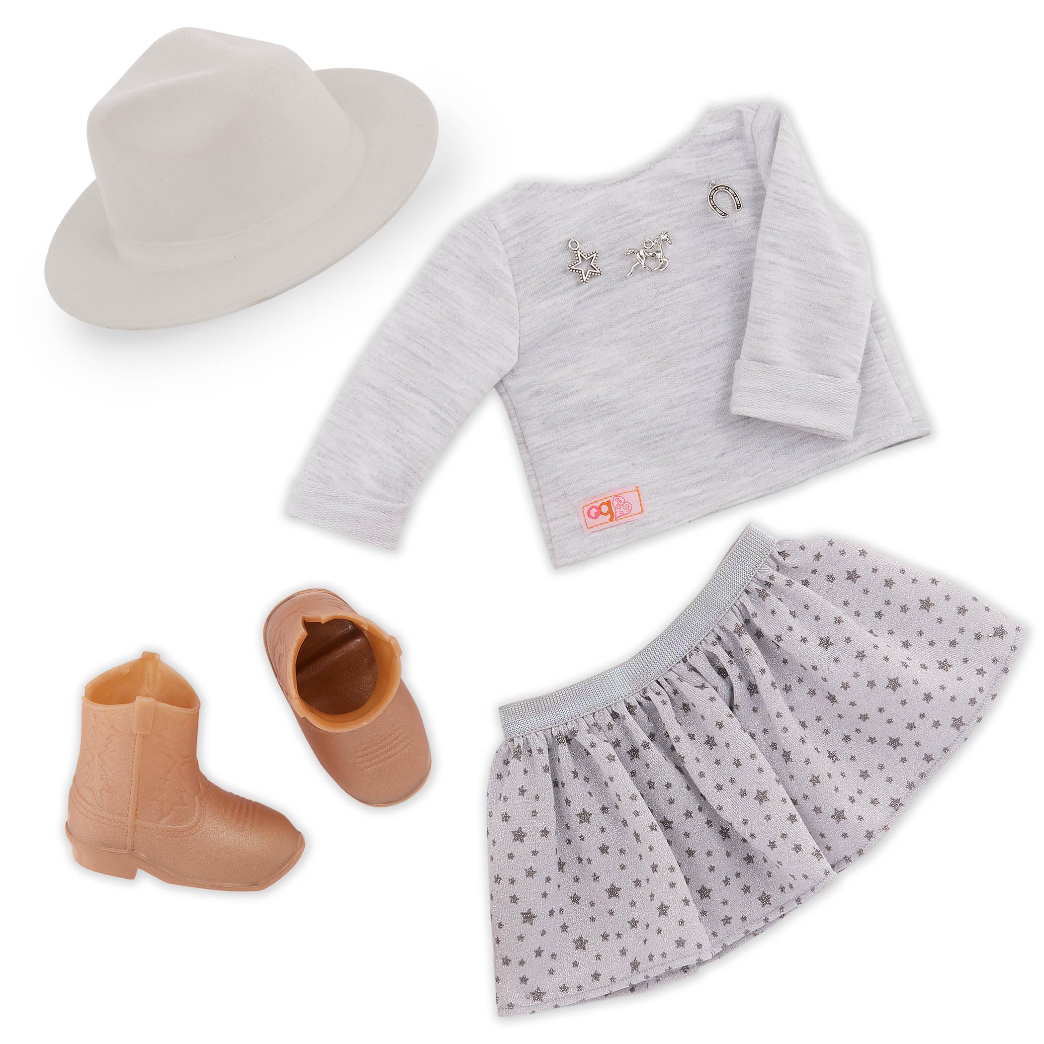 Our Generation Abigale 18-inch Country Doll - Western-Themed Equestrian Playset with Freckles & Stylish Hat, Ages 3+ 4