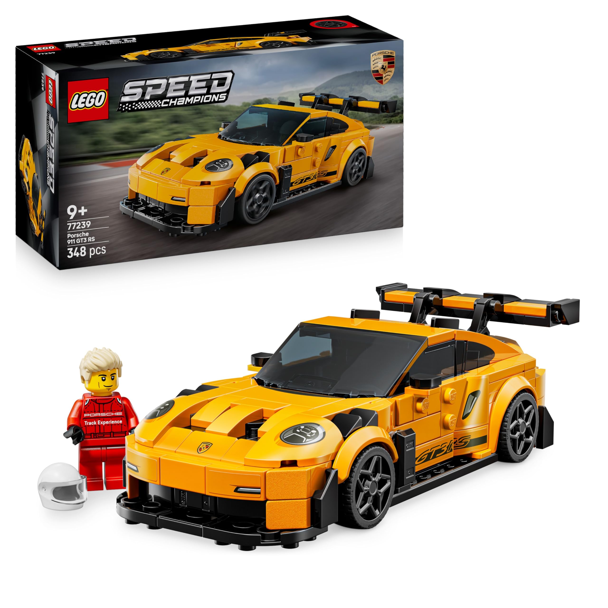 LEGO Speed ​​Champions Porsche 911 GT3 RS Supersportwagen-Spielzeug – Bauset für Kinder ab 9 Jahren