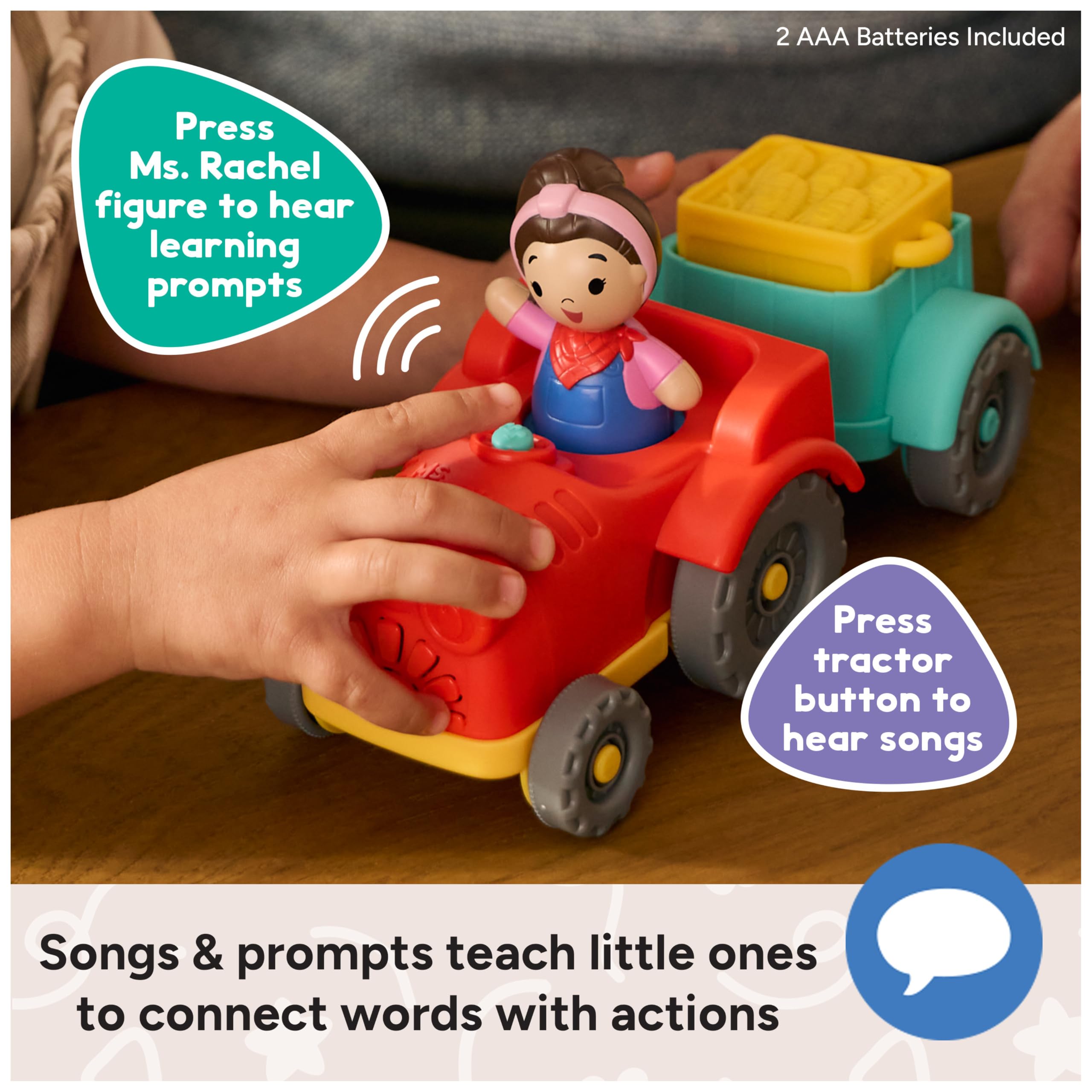 Ms. Rachel Sing & Learn Tractor - Interactive Toy with Sounds & Figure | Ages 1-3 3