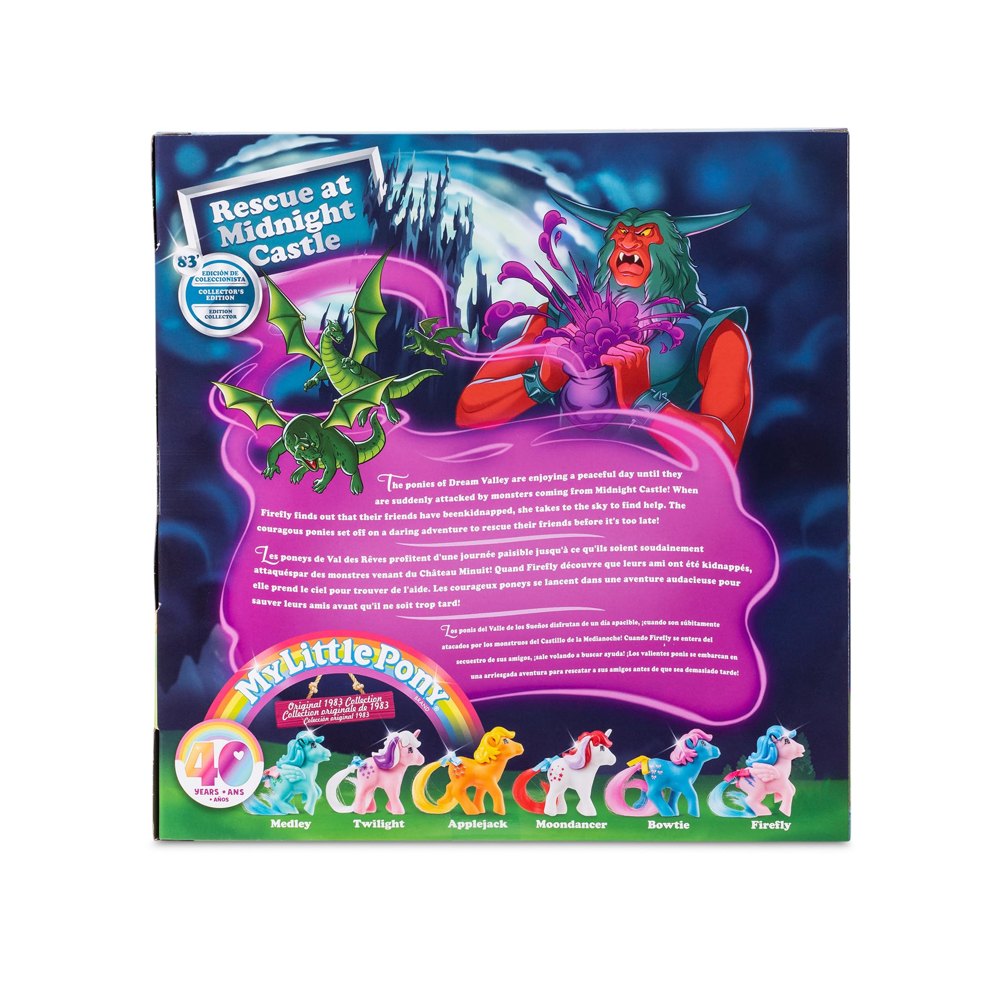 My Little Pony 40th Anniversary Figures Collector Pack - 6 Retro Ponies for Kids 4+ 7