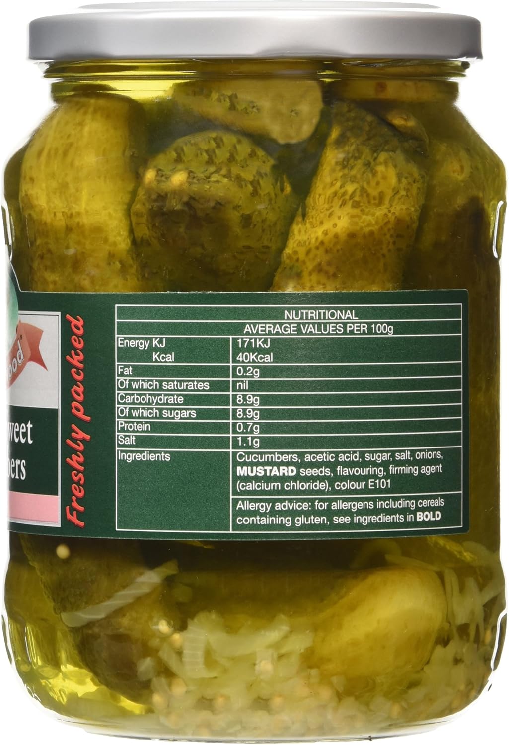 Elswood Whole Sweet Cucumbers 670g Jar