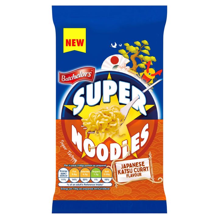 Batchelors Super Noodles Japanese Katsu Curry Flavour Instant Snack Cup