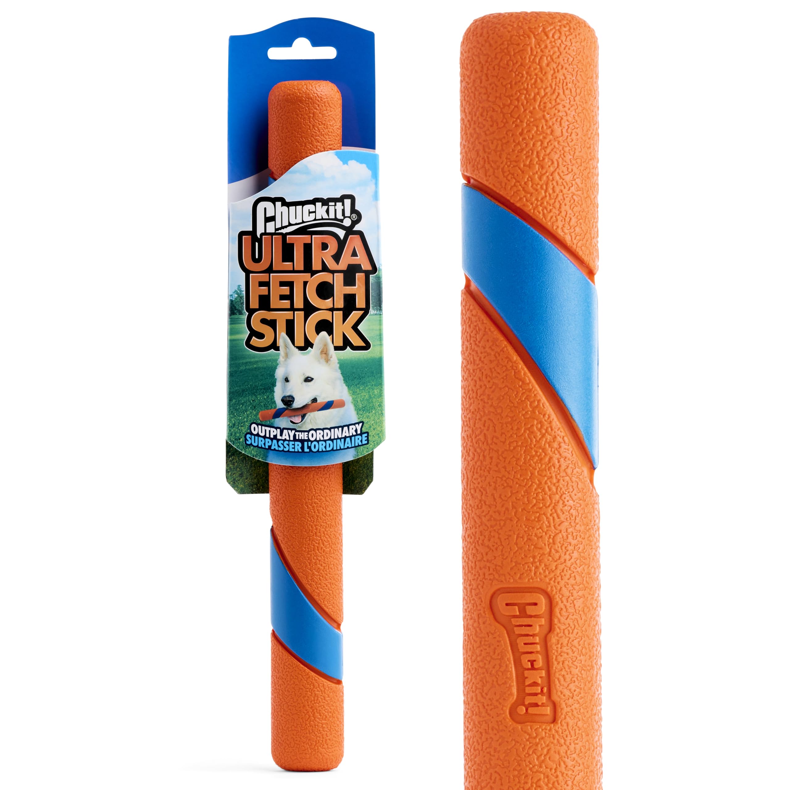 Chuckit! Ultra Fetch Stick - Durable Natural Rubber Interactive Fetch Toy | Size M | 28 cm