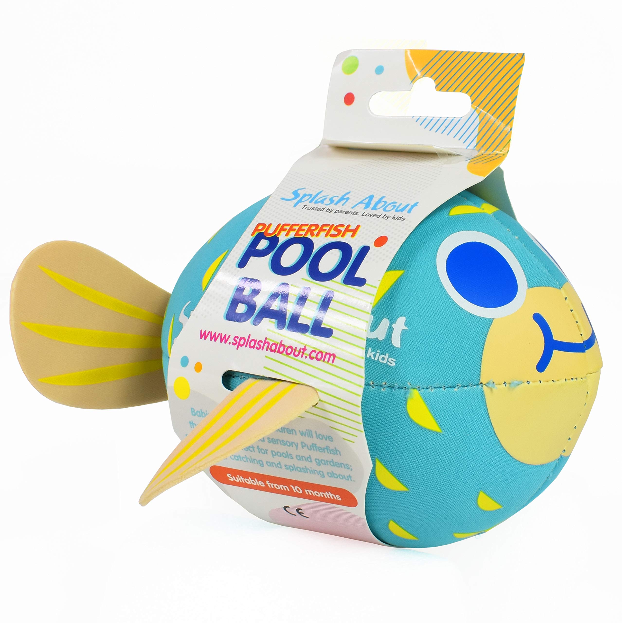 Splash About Pufferfish Neoprene Aqua Ball Pool Toy - Soft Swim Ball for Infants 10M+ 4