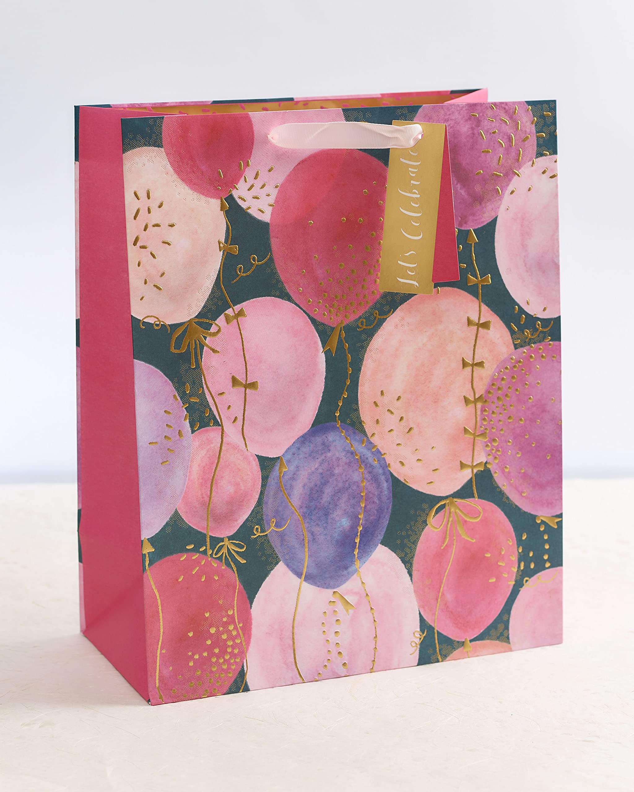 UK Greetings Large Gift Bag - Pink Balloons Design | FSC Certified Paper 2