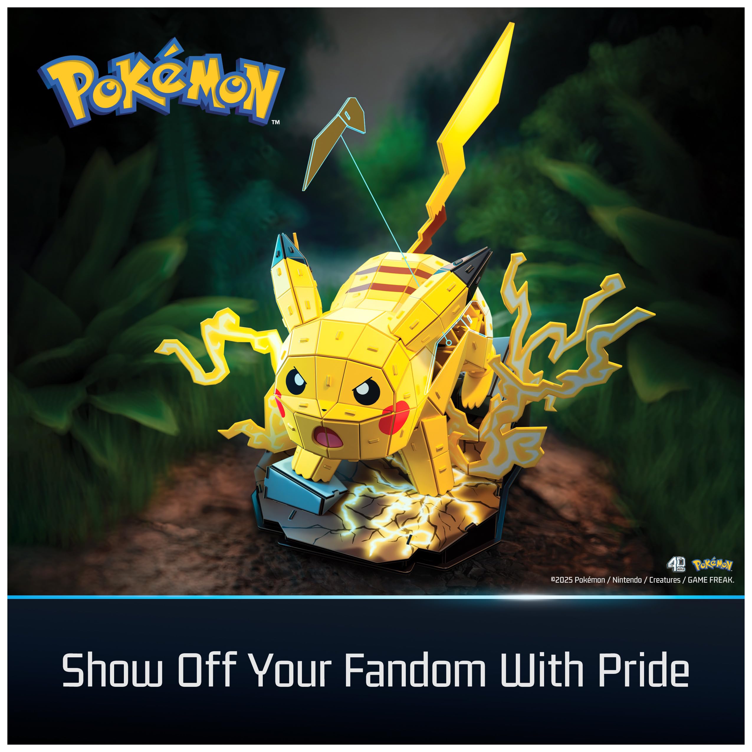 4D Build Pokémon Pikachu 3D Model Kit - 201 Pieces | Ages 12+ | 24.6 cm x 33 cm 6