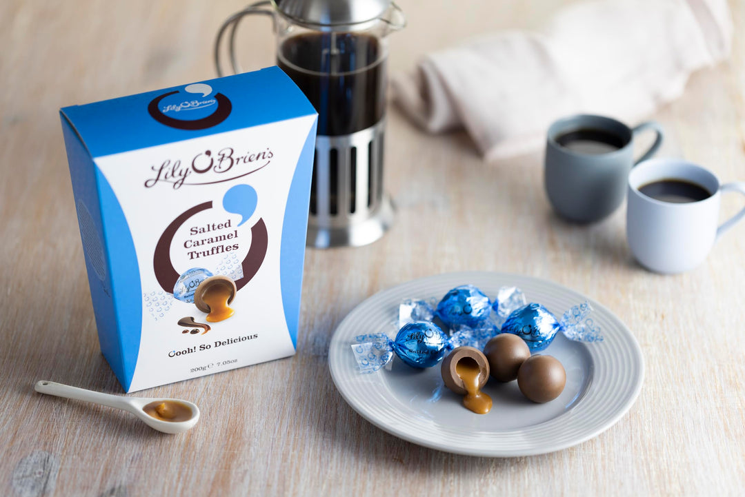 Lily O'Brien's Salted Caramel Chocolate Truffles 200g - 16 Individually Wrapped Milk Chocolate Treats