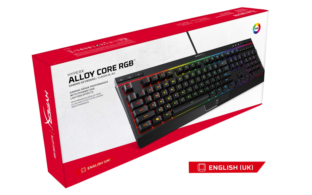 HyperX Alloy Core RGB Membrane Gaming Keyboard - UK Layout