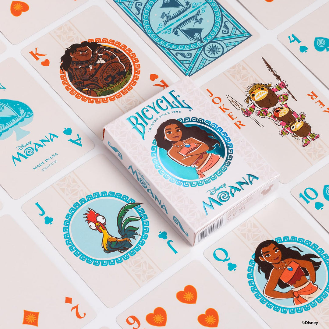 Bicycle Disney Moana Inspired Playing Cards - Blue Standard Deck