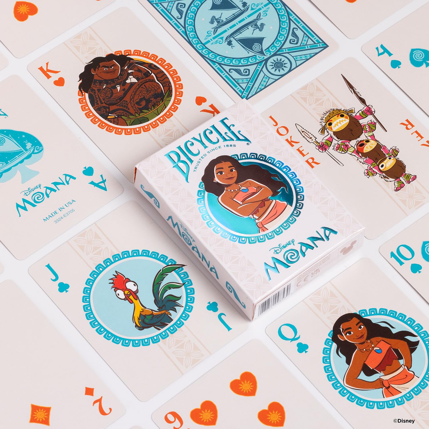 Bicycle Disney Moana Inspired Playing Cards - Blue Standard Deck 6