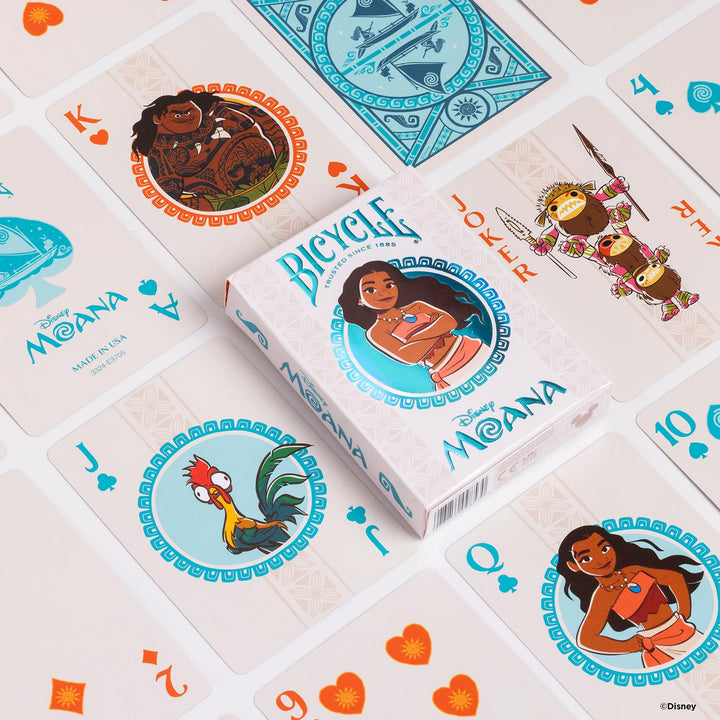 Bicycle Disney Moana Inspired Playing Cards - Blue Standard Deck