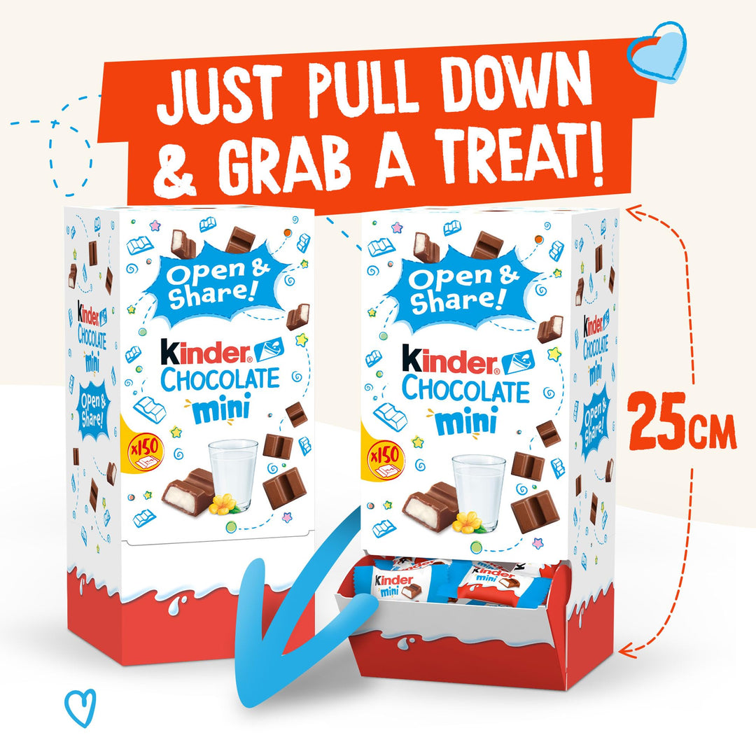 Kinder - Mini Chocolate Bars Dispenser Box, 150 Pieces