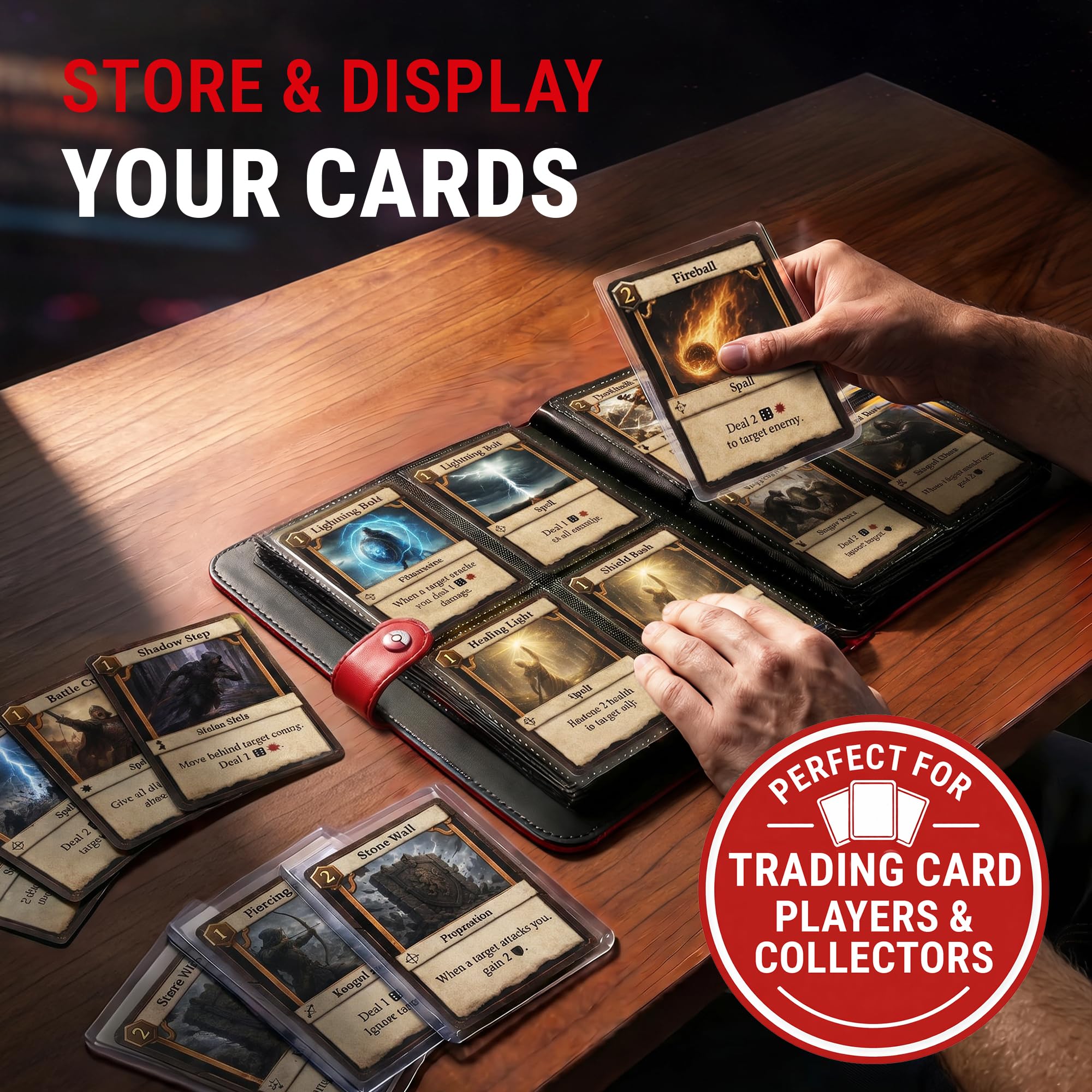 Ultra Pro Pokémon Premium Red Snap Binder - Holds 160 Cards | Acid-Free, Non-PVC 2