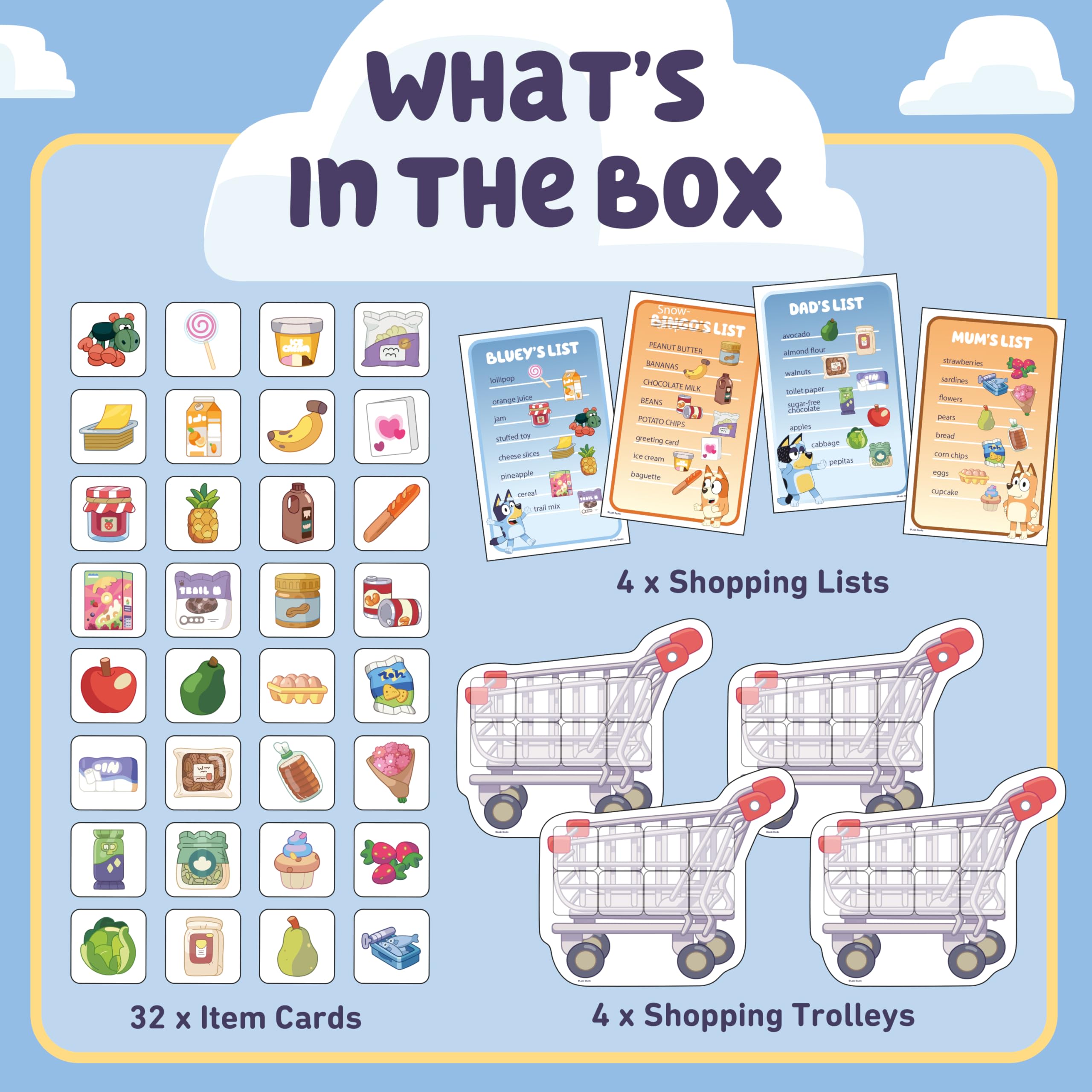Orchard Toys Offizielles Bluey-Einkaufslisten-Zuordnungs- und Memory-Spiel 4