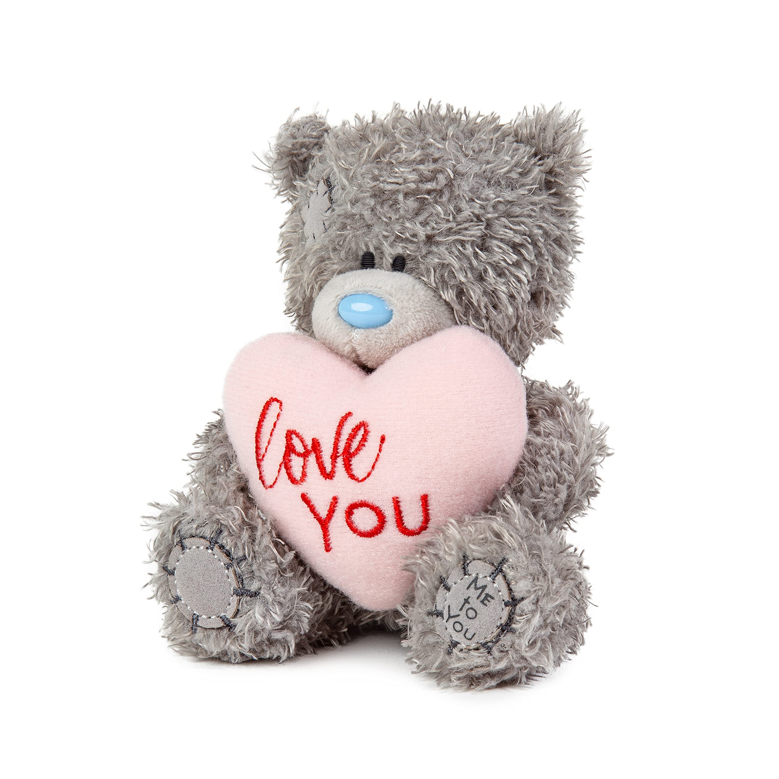 Me To You Bear Love You Padded Heart Soft Doll | Grey Plush | 10cm Seated 2