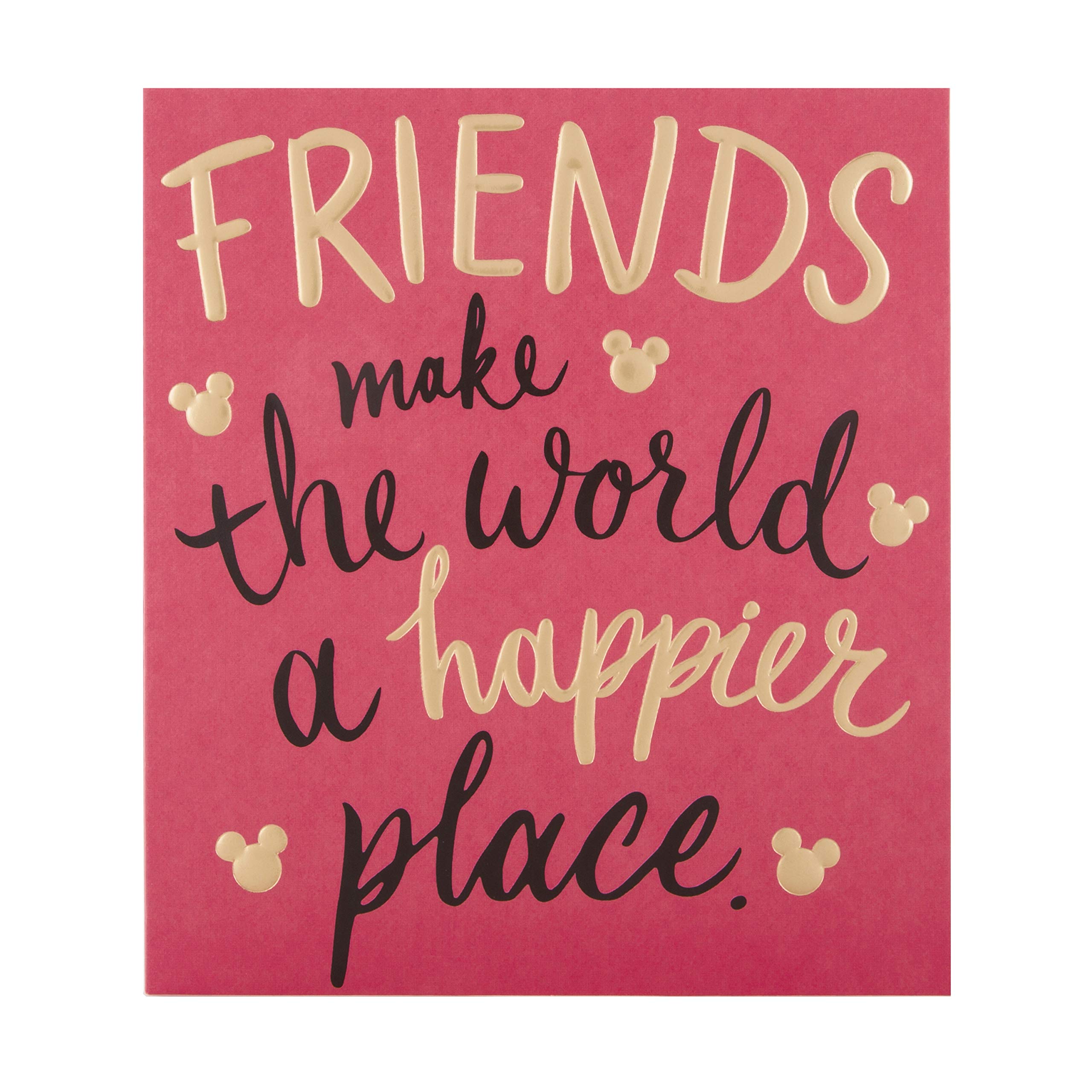 Hallmark Disney Mickey Mouse Birthday Card for Friend with Gold Foil and Embossing | 18cm x 16cm 1