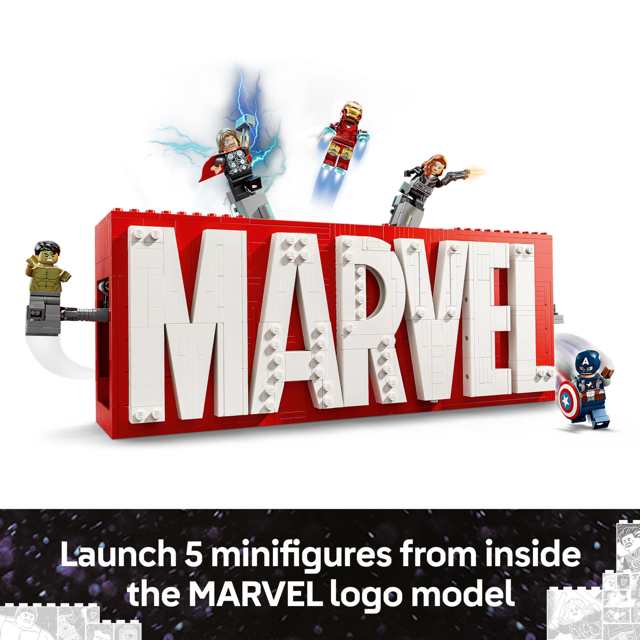 LEGO Marvel MARVEL Logo & Minifigures Building Set 76313 for Ages 12+ 3