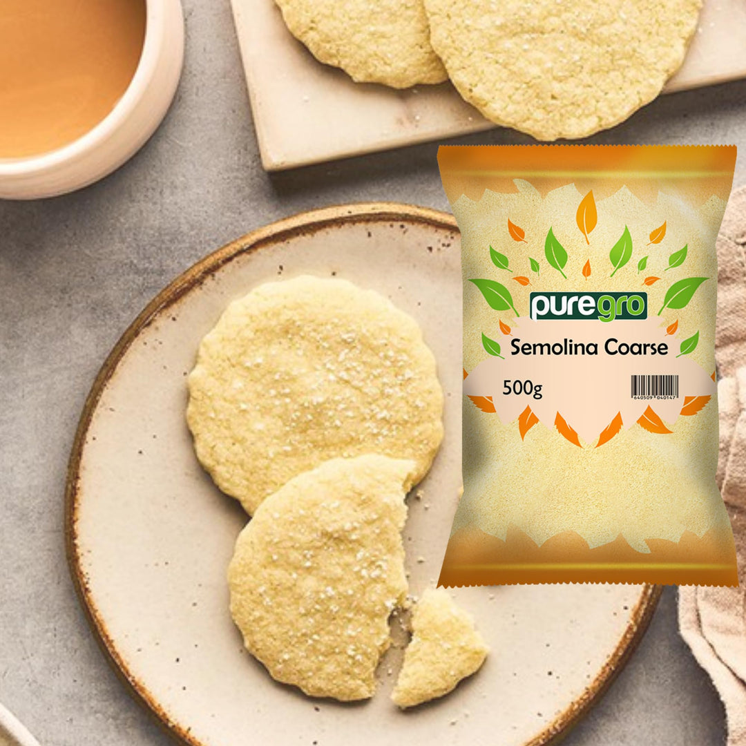 Puregro - Semolina Coarse 500g | 100% Natural Durum Wheat Semolina