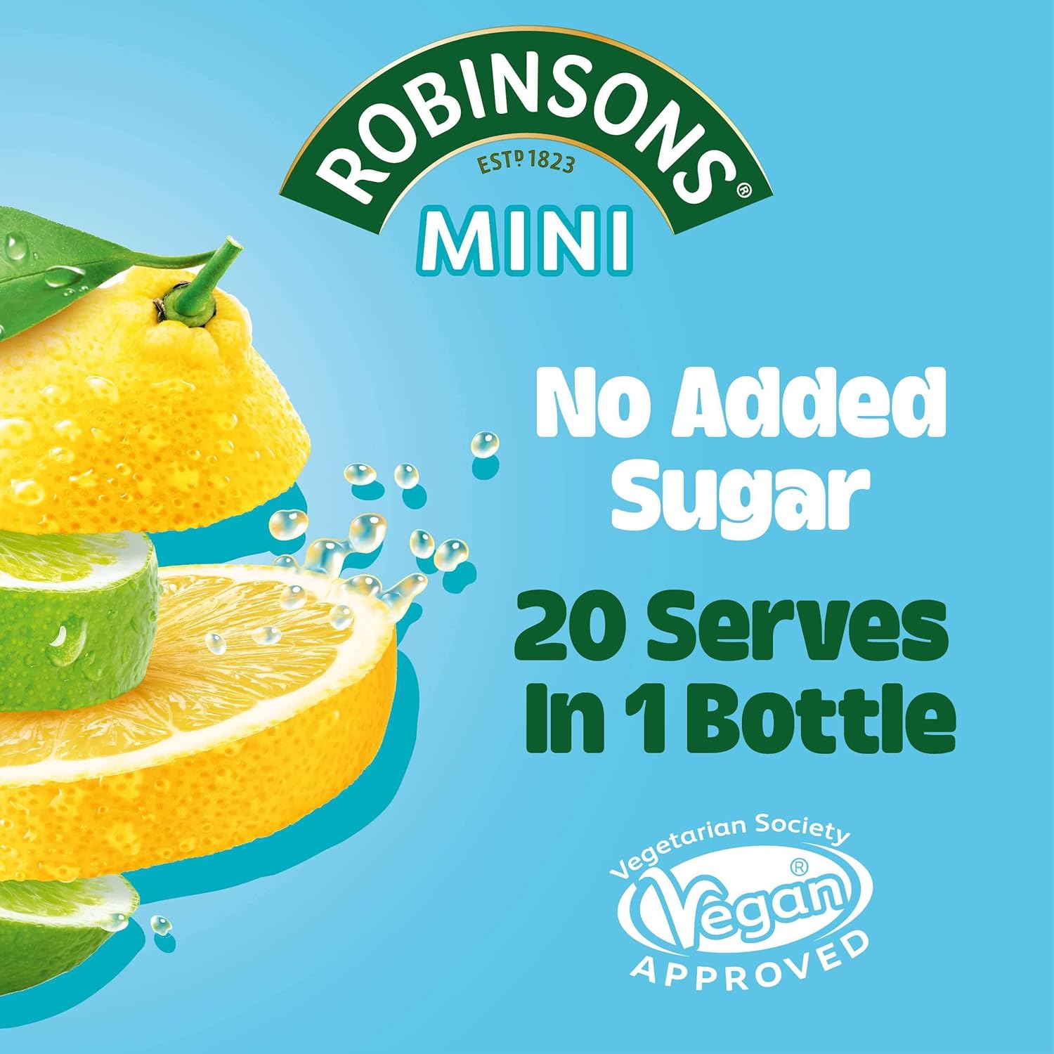 Robinsons Mini - No Added Sugar - Low Calorie - Lemon & Lime Fruit Squash Concentrate - Makes 20 Drinks 4