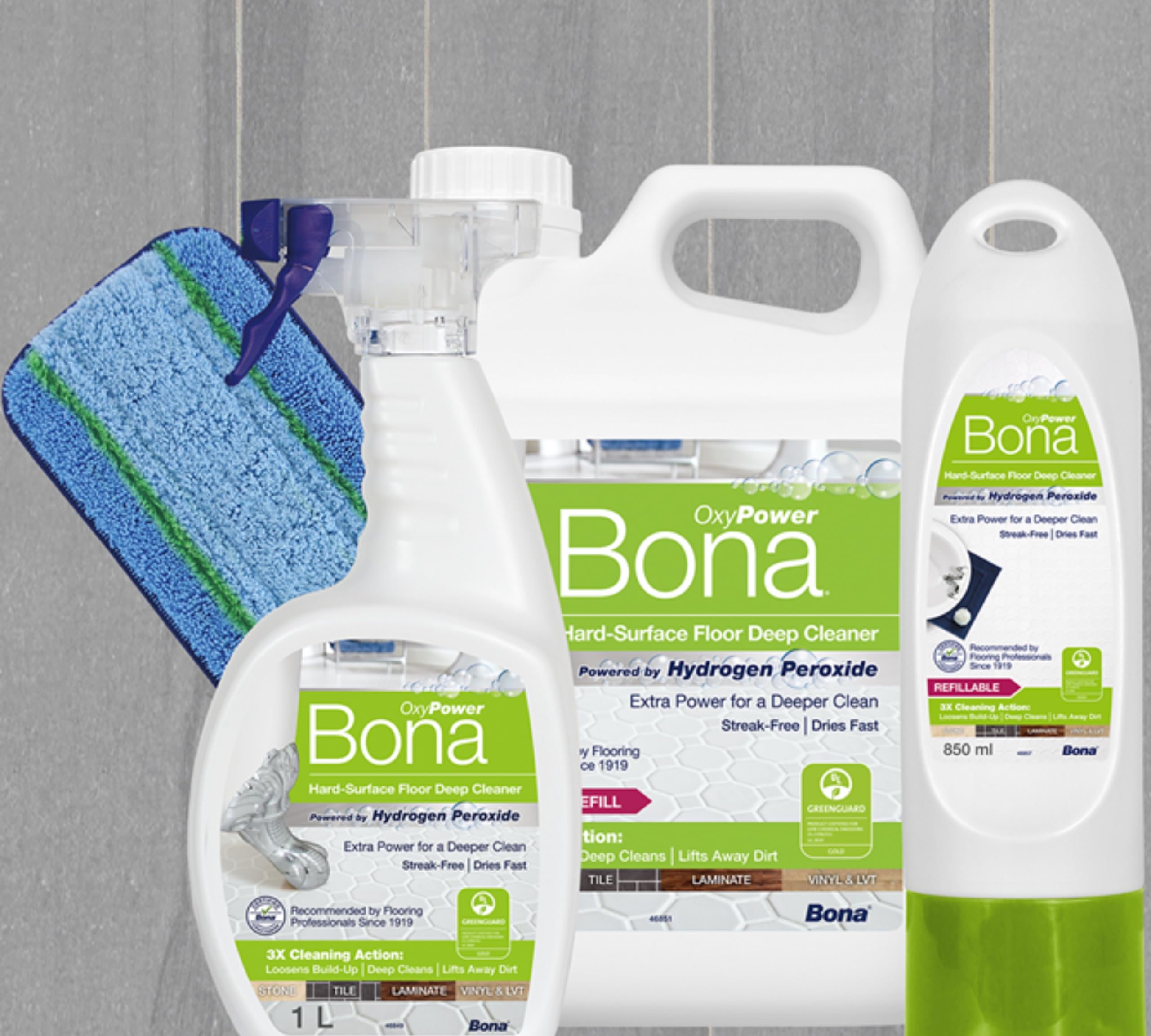 Bona OxyPower Hard-Surface Floor Cleaner Liquid - Deep Cleaning | 1 Litre | Streak Free 8