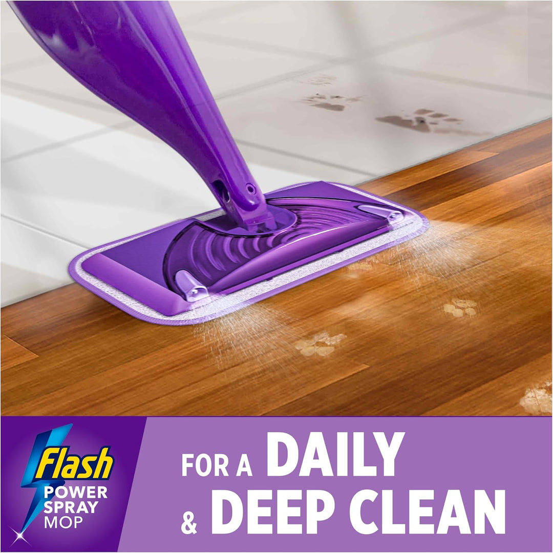 Flash Powermop Floor Cleaner Starter Kit - Spray Mop with Washable Microfiber Pad