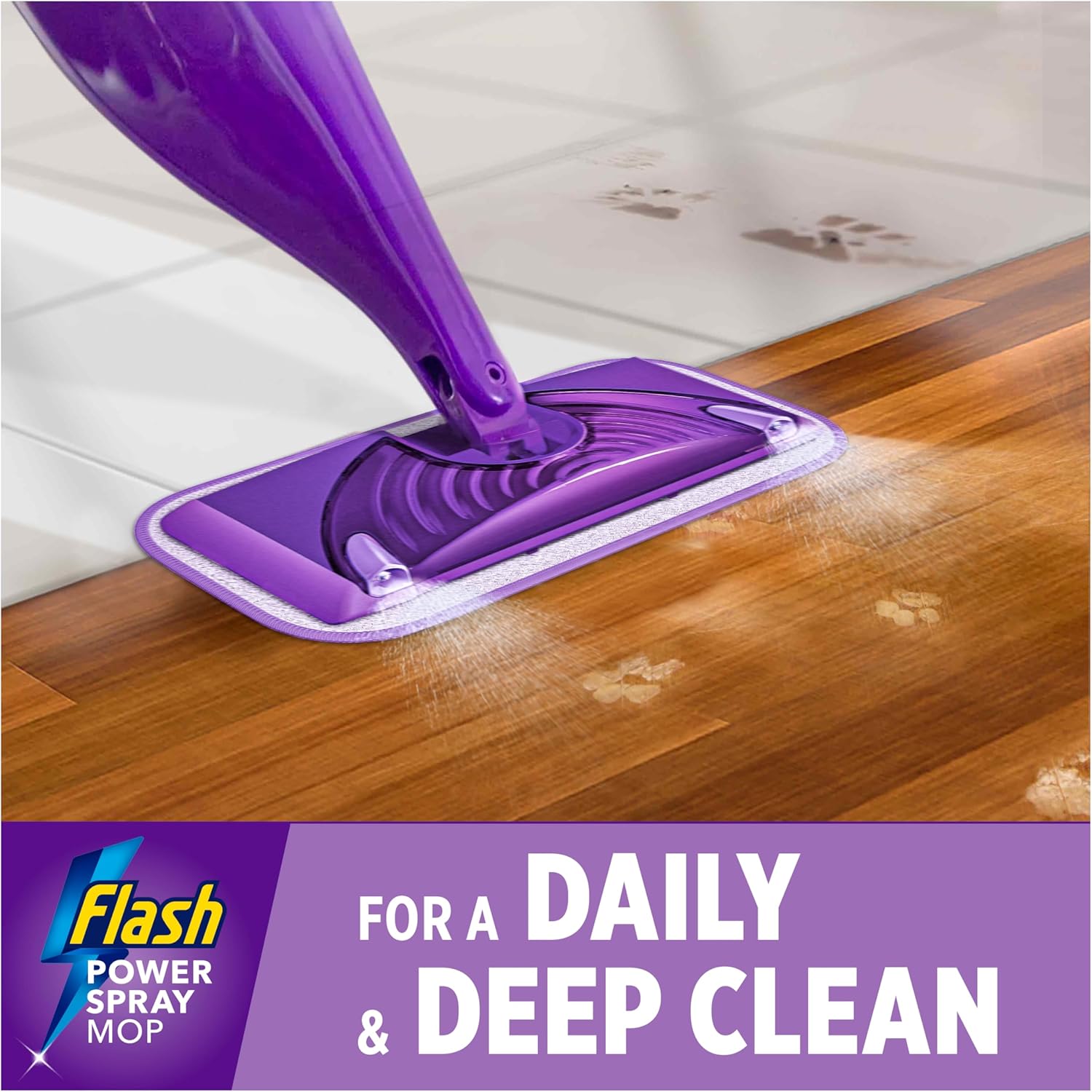 Flash Powermop Floor Cleaner Starter Kit - Spray Mop with Washable Microfiber Pad 5