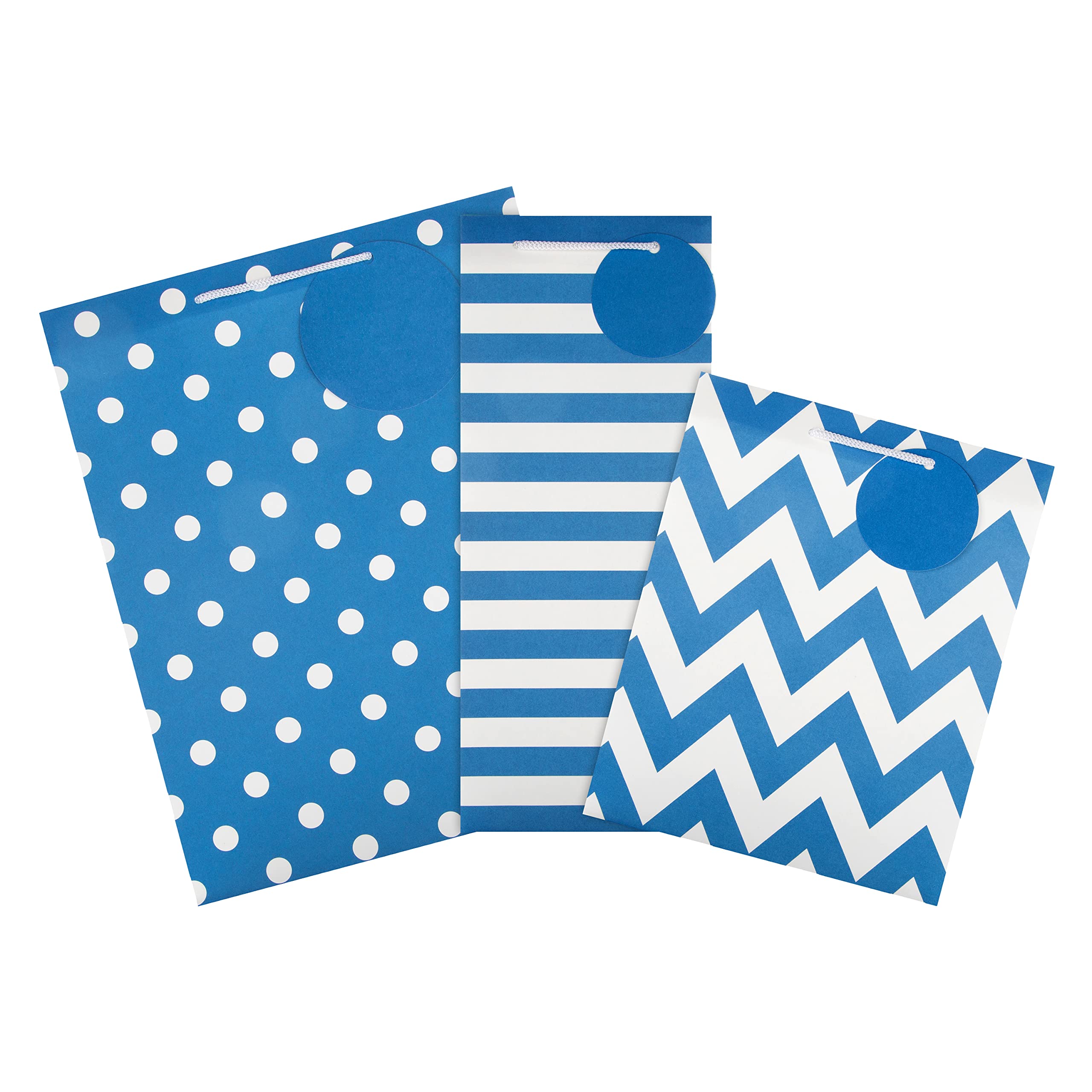 Hallmark Multi-Occasion Gift Bag Bundle - Pack of 3 Assorted Sizes with Tags