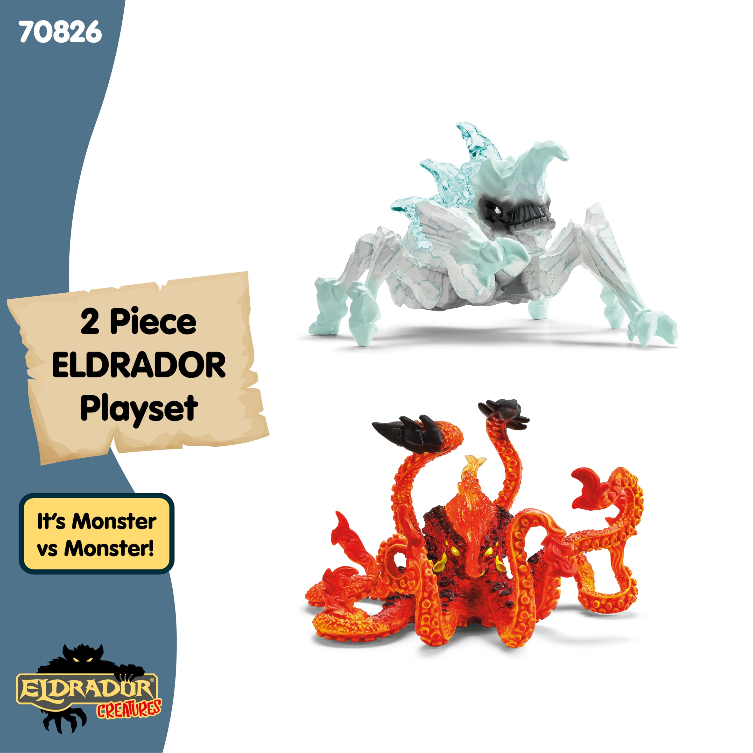 Schleich ELDRADOR CREATURES Ice Bug vs. Fire Kraken Figure Set | 18 cm | Ages 7+ 6
