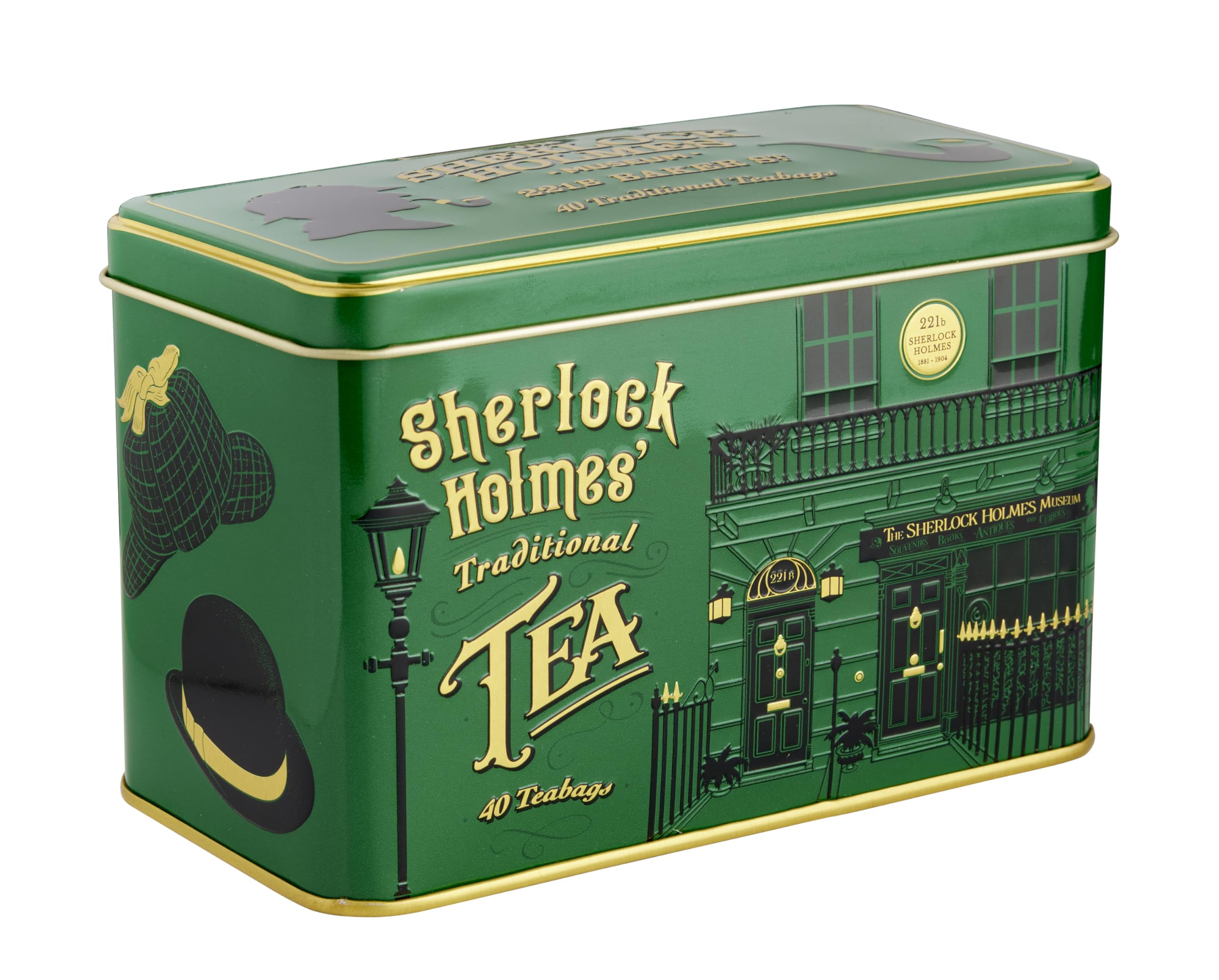 Sherlock Holmes Tea Tin with 40 English Breakfast Teabags - New English Teas 9