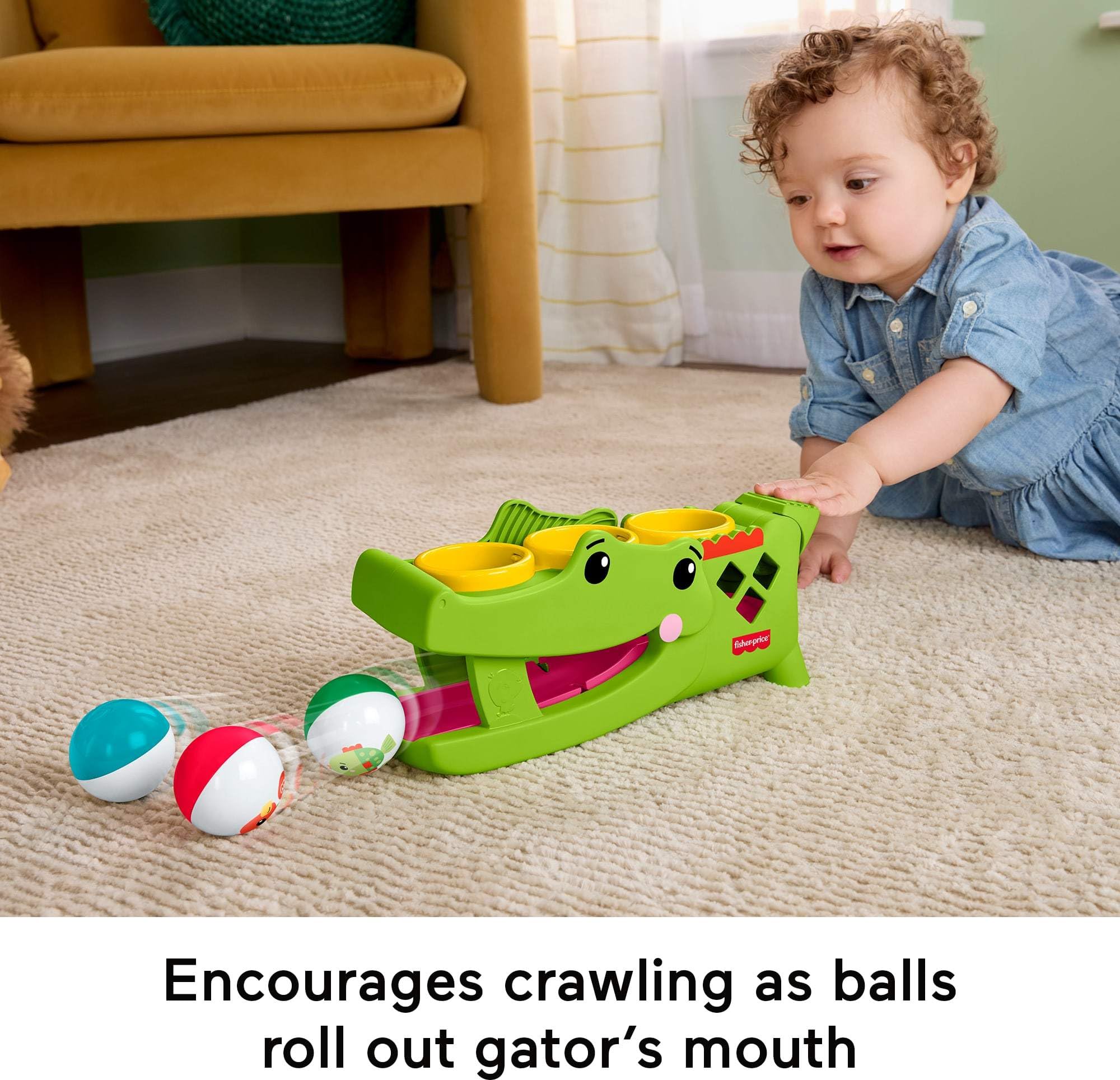 Fisher-Price Sit & Tap Rolligator Baby Toy | 9+ Months | Multicolor 6