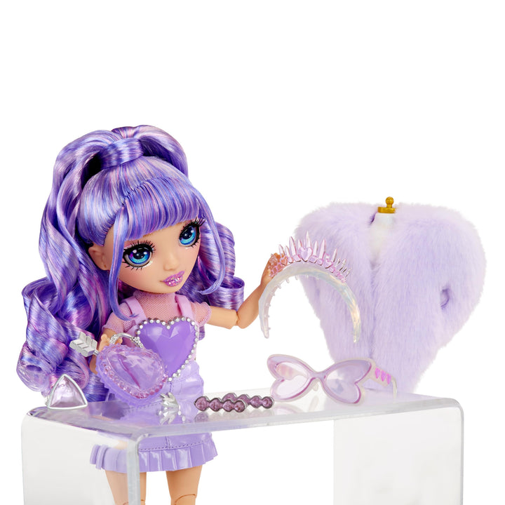 Rainbow High Creative Crystals Violet - Purple 28 cm Fashion Doll with DIY Crystal Make It Kit