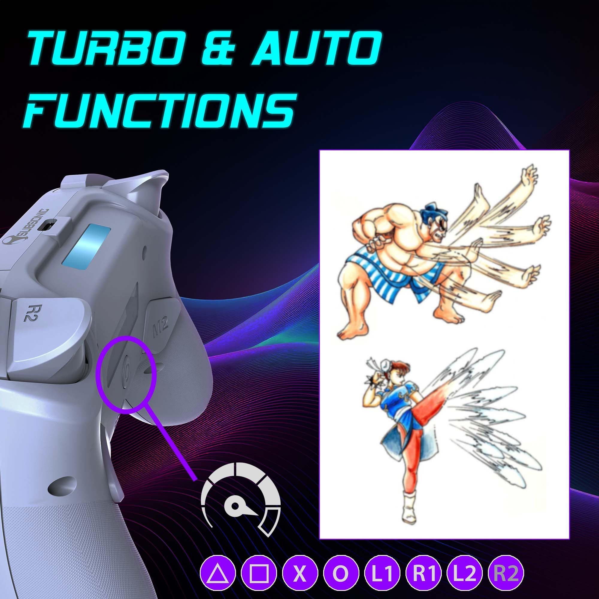 Subsonic – Wireless PS5/PC Controller with Programmable Paddles, RGB LEDs & Turbo Function 5