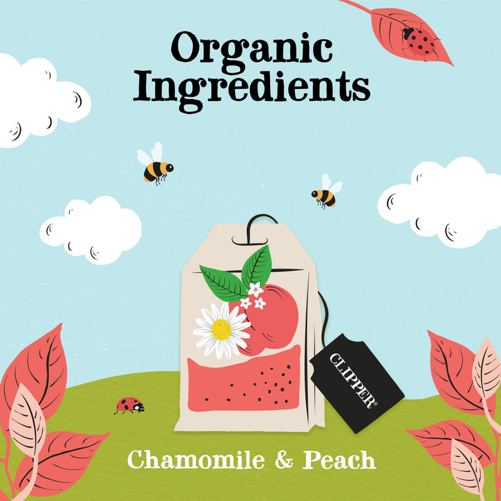 Clipper Organic Chamomile and Peach Infusions Fruit Teabags, 80 Tea Bags