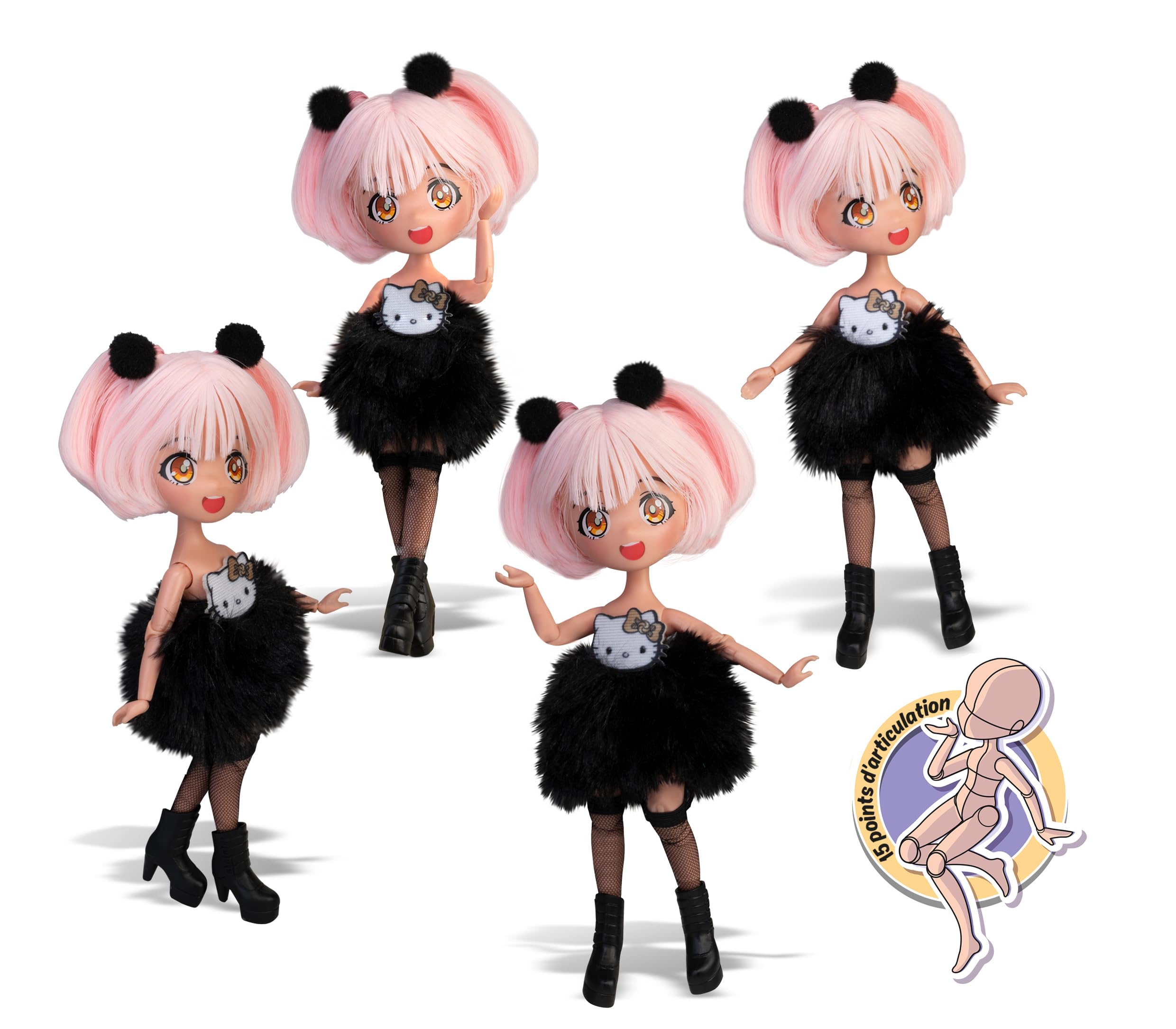 Hello Kitty Manga Doll - Pink Golden Diva Fashion Doll for Ages 3+ 9