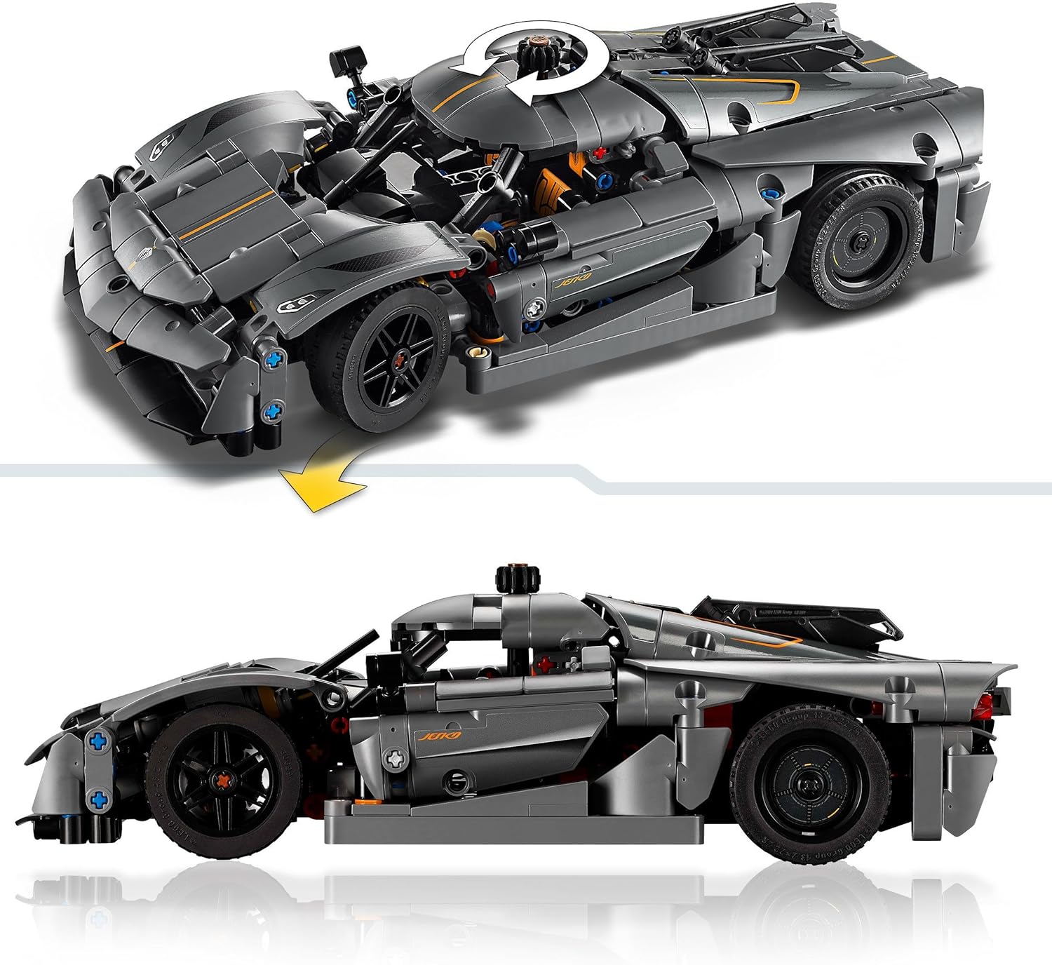 LEGO Technic Koenigsegg Jesko Absolut Grey Hypercar - Model Race Car Building Set for Ages 10+ 2