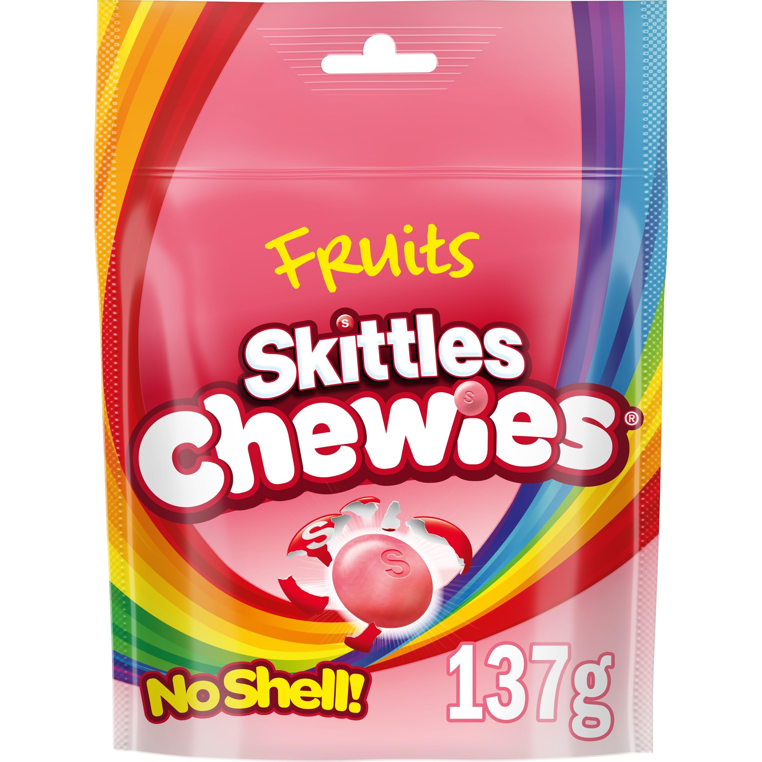 Skittles Chewies Fruits Sweets Pouch Bag - Fruit Flavoured Chewy Candy | 137g 1