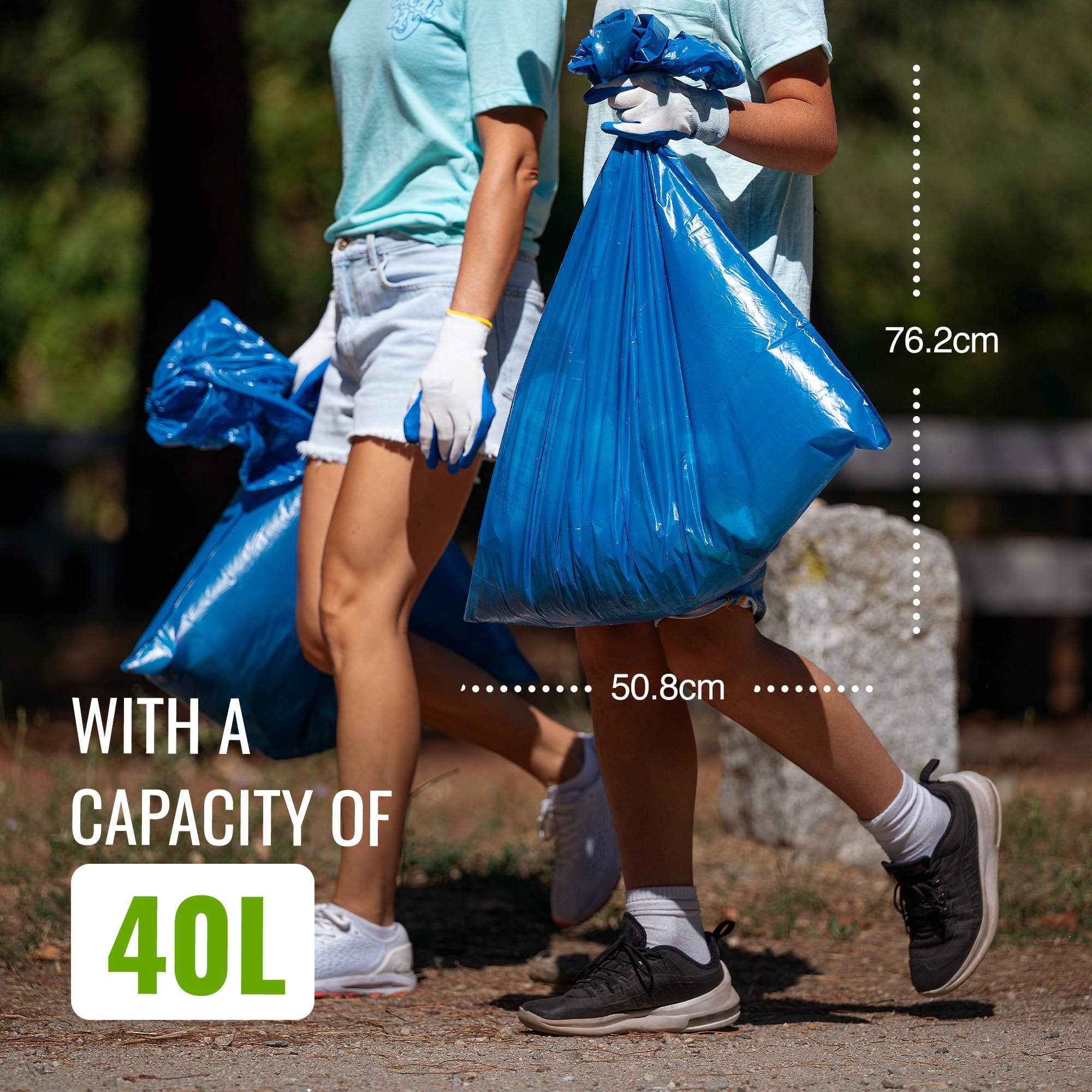 EcoBag 20 Superstarke, strapazierfähige Schuttsäcke, 40 l, Blau (ECO20RB) 7