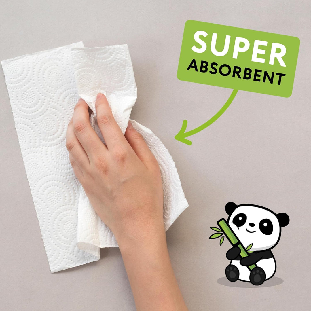 The Cheeky Panda - Bamboo Kitchen Roll 2 Pack | 200 Super Strong Sheets
