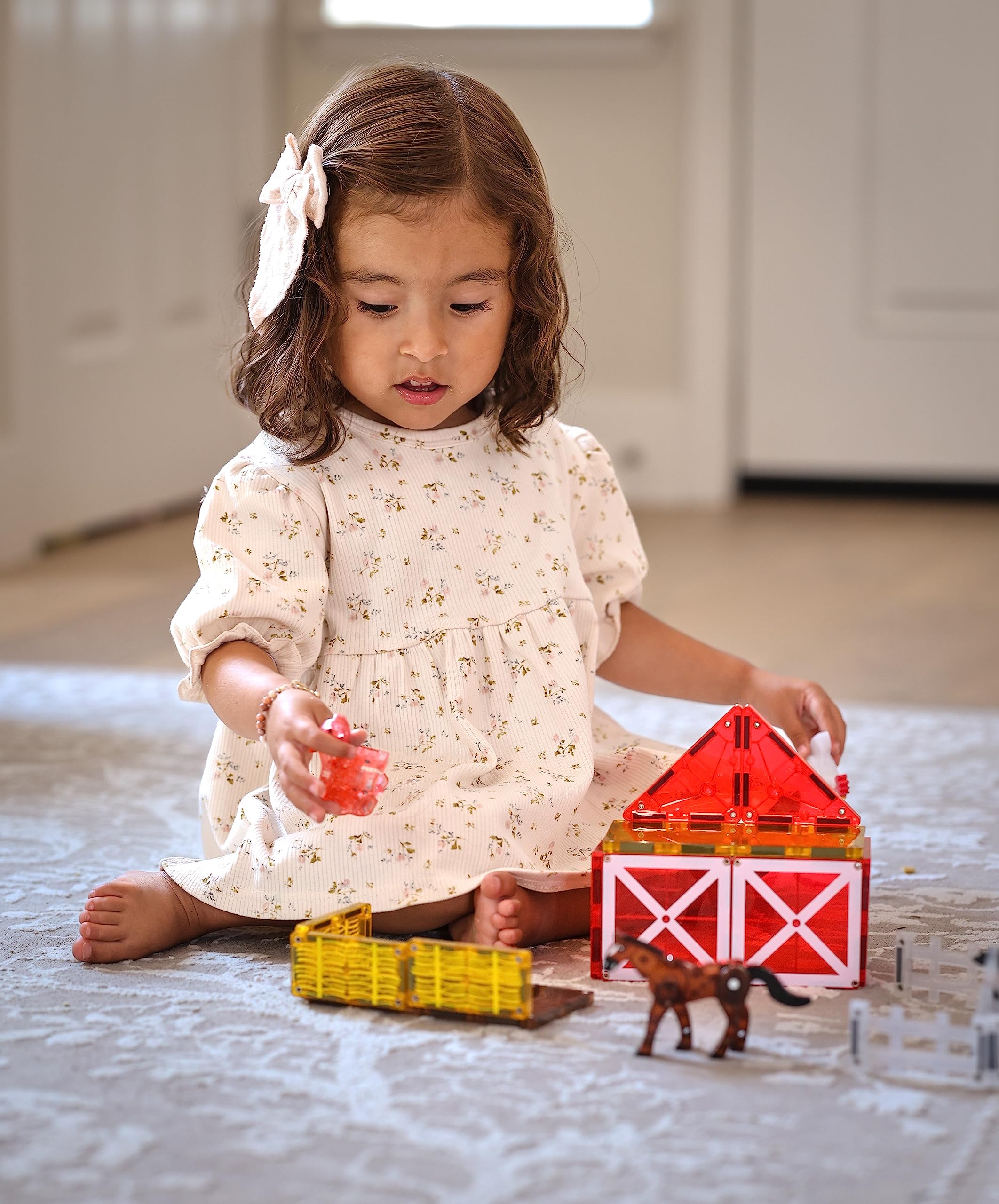 MAGNA-TILES Farm Animals 25-Piece Magnetic Construction Set - Ages 3+ 5